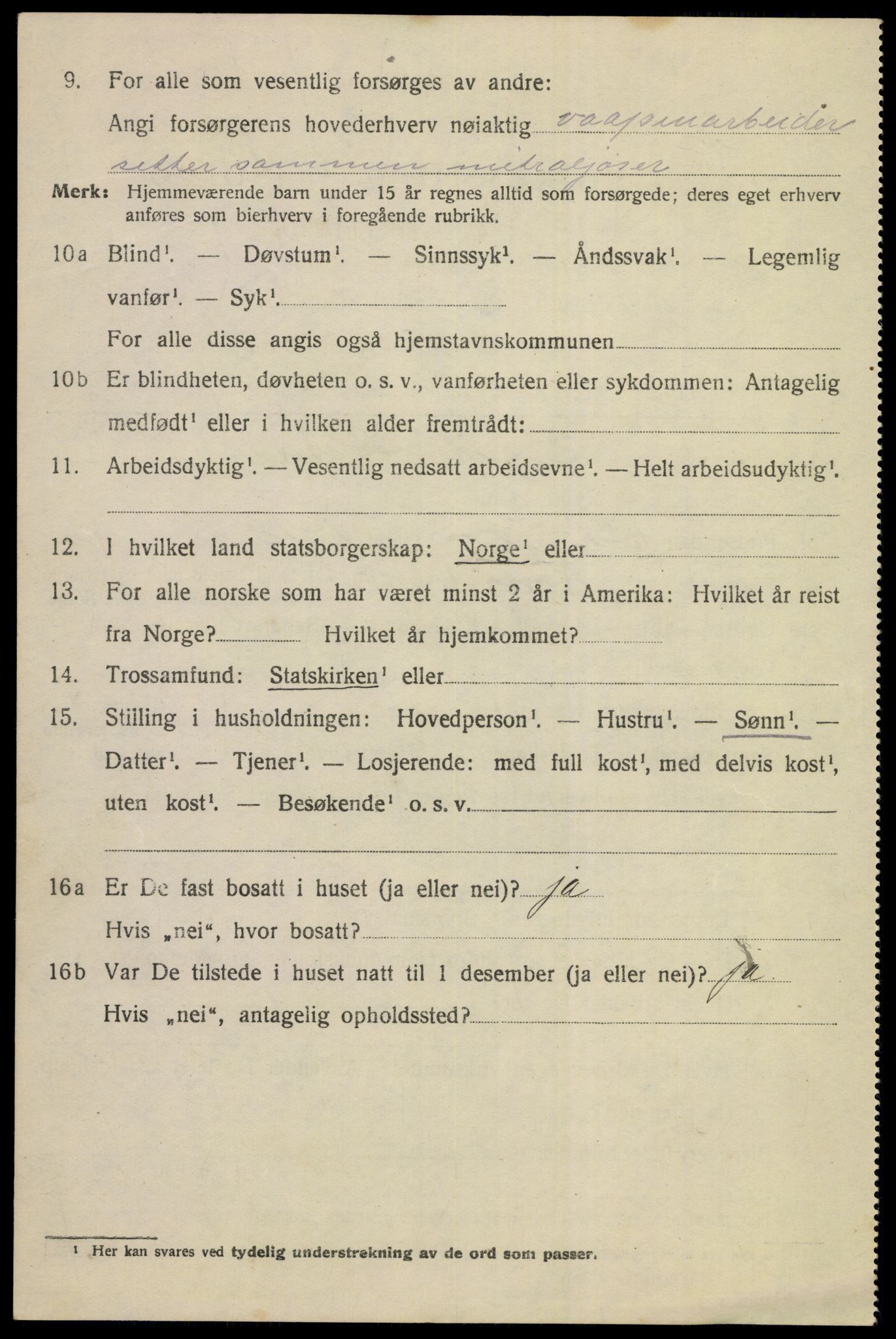 SAKO, 1920 census for Kongsberg, 1920, p. 12469