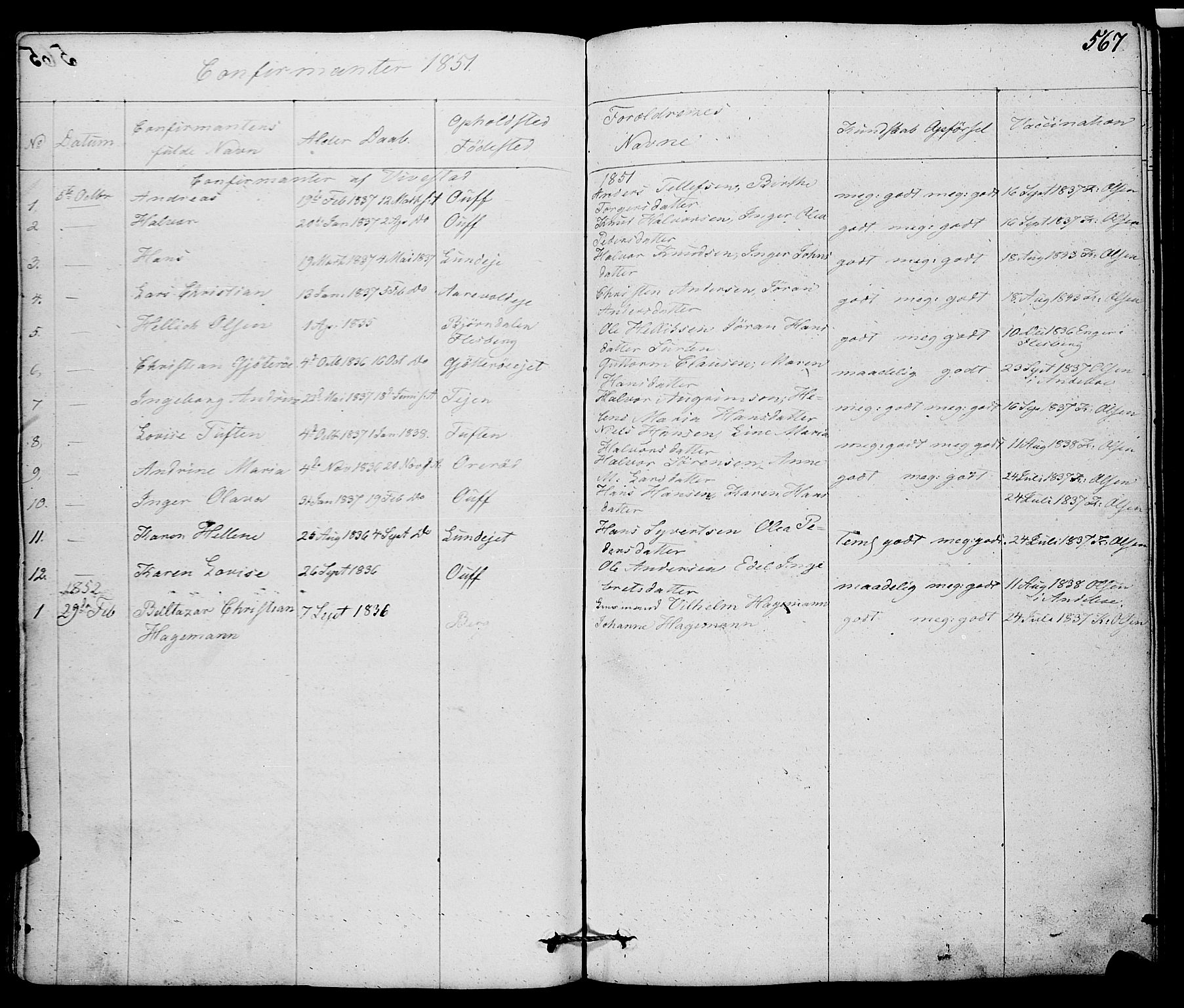 Ramnes kirkebøker, AV/SAKO-A-314/F/Fa/L0005: Parish register (official) no. I 5, 1841-1861, p. 566-567