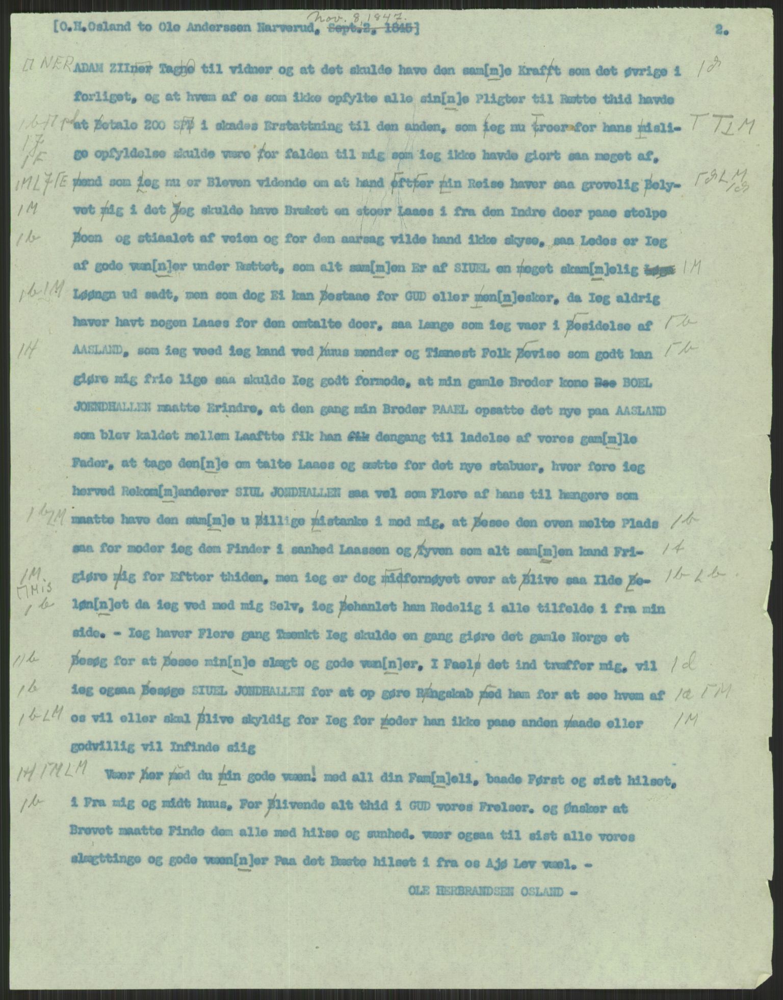 Samlinger til kildeutgivelse, Amerikabrevene, AV/RA-EA-4057/F/L0021: Innlån fra Buskerud: Michalsen - Ål bygdearkiv, 1838-1914, p. 191