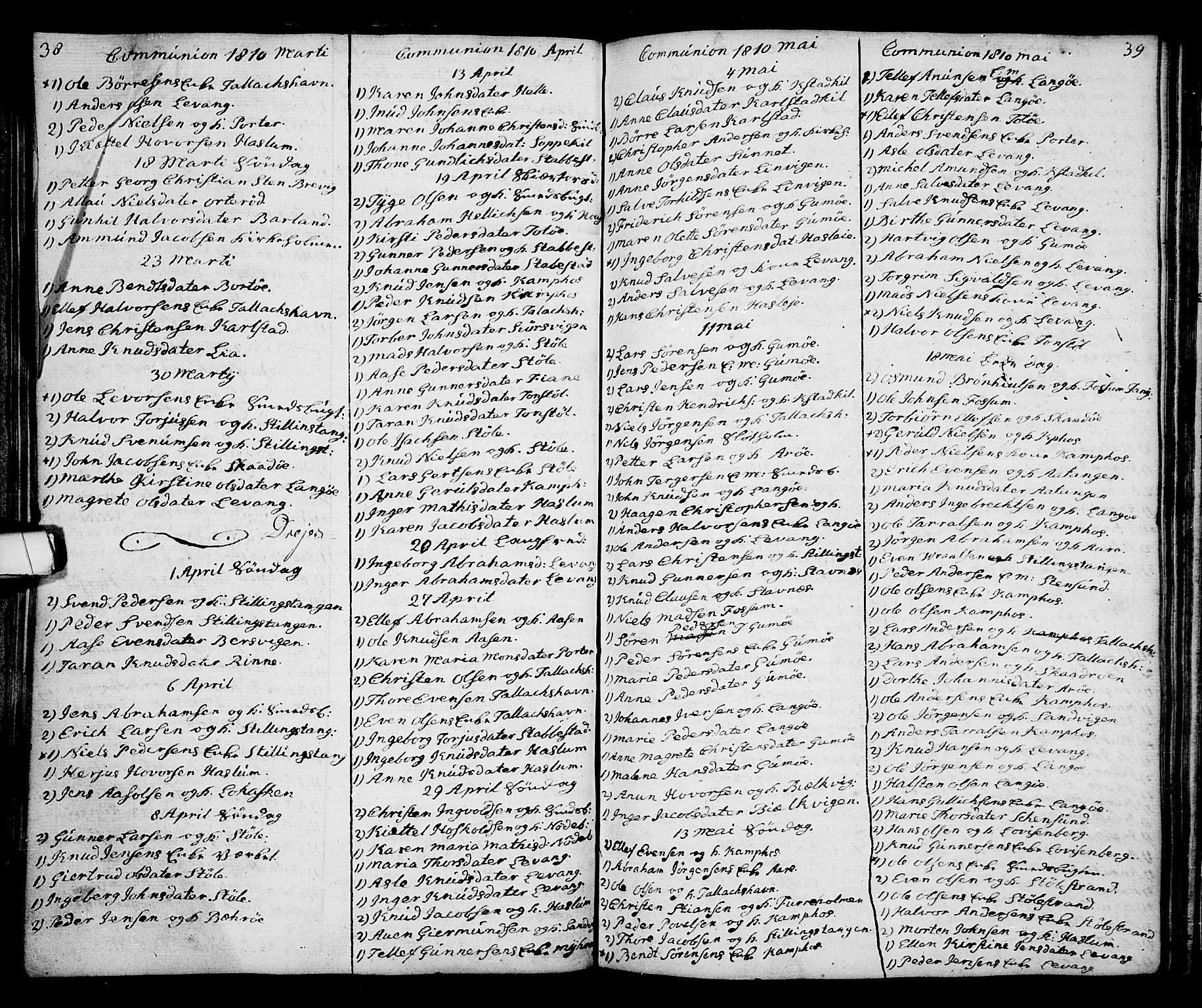 Kragerø kirkebøker, SAKO/A-278/G/Ga/L0001: Parish register (copy) no. 1 /2, 1806-1811, p. 38-39