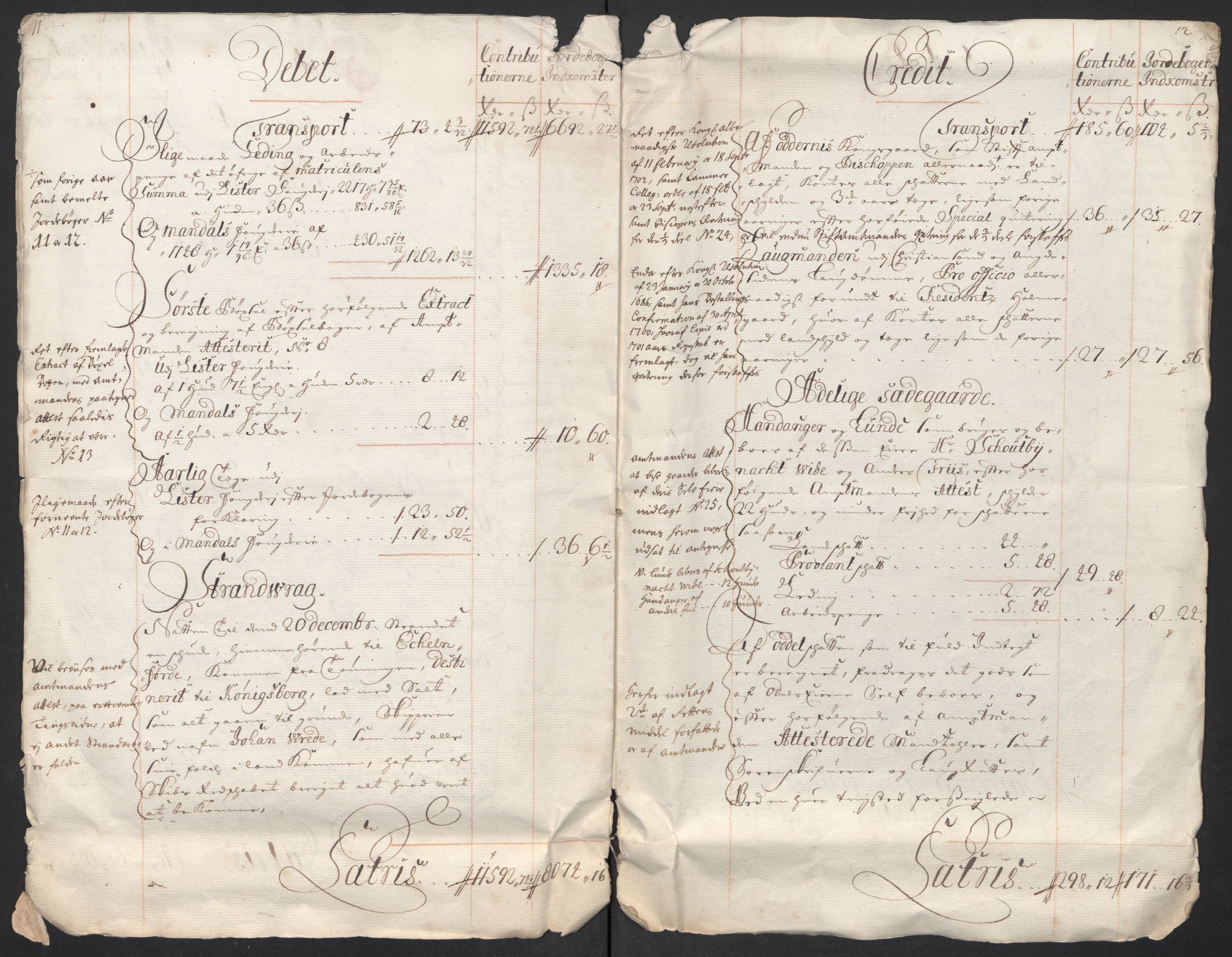 Rentekammeret inntil 1814, Reviderte regnskaper, Fogderegnskap, RA/EA-4092/R43/L2555: Fogderegnskap Lista og Mandal, 1712, p. 10
