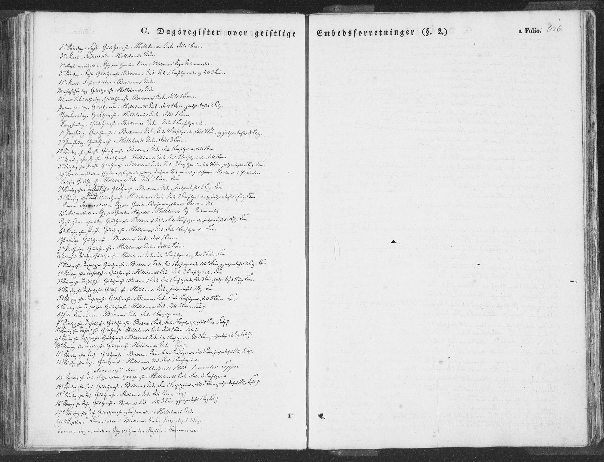 Helleland sokneprestkontor, AV/SAST-A-101810: Parish register (official) no. A 6.2, 1834-1863, p. 526