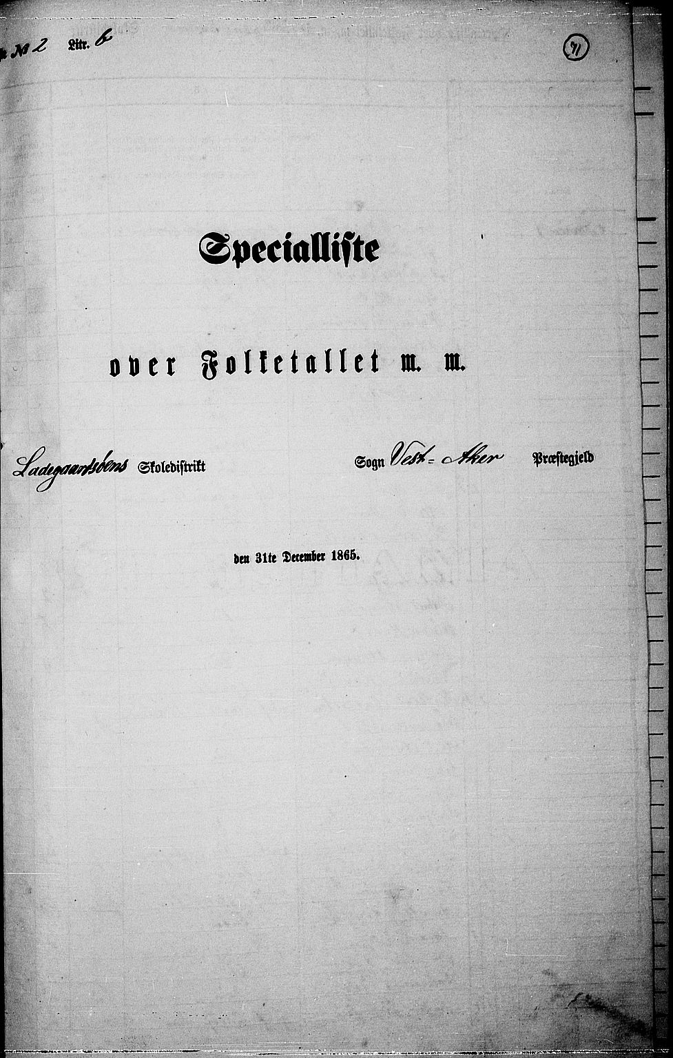 RA, 1865 census for Vestre Aker, 1865, p. 68