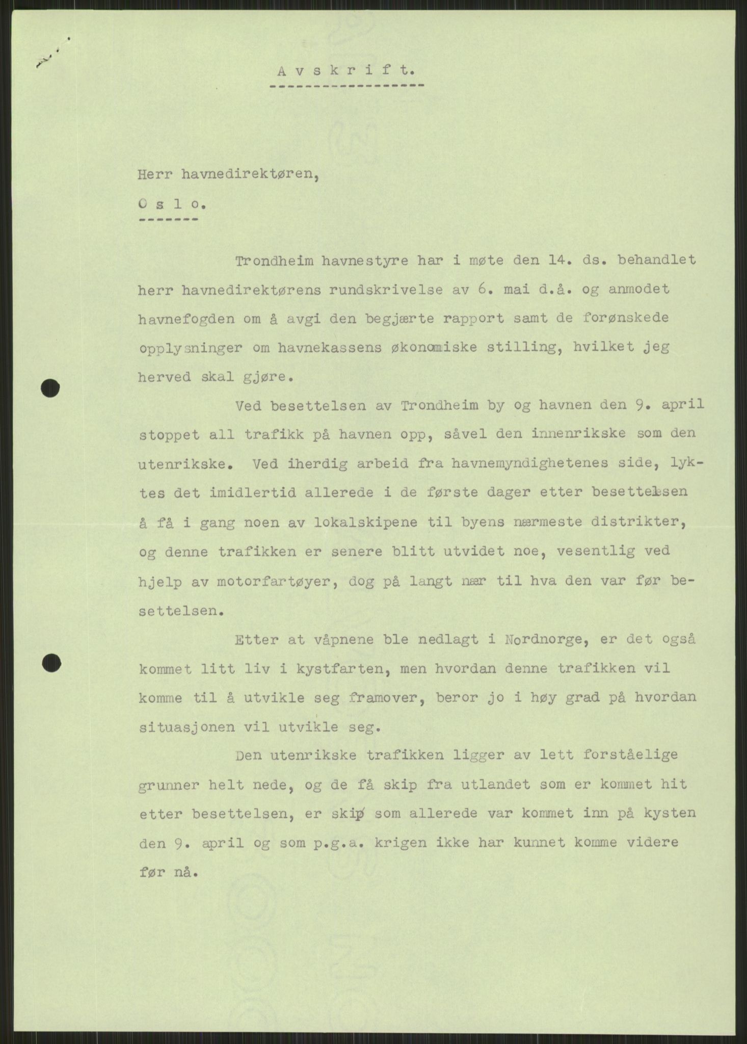 Forsvaret, Forsvarets krigshistoriske avdeling, RA/RAFA-2017/Y/Ya/L0016: II-C-11-31 - Fylkesmenn.  Rapporter om krigsbegivenhetene 1940., 1940, p. 250