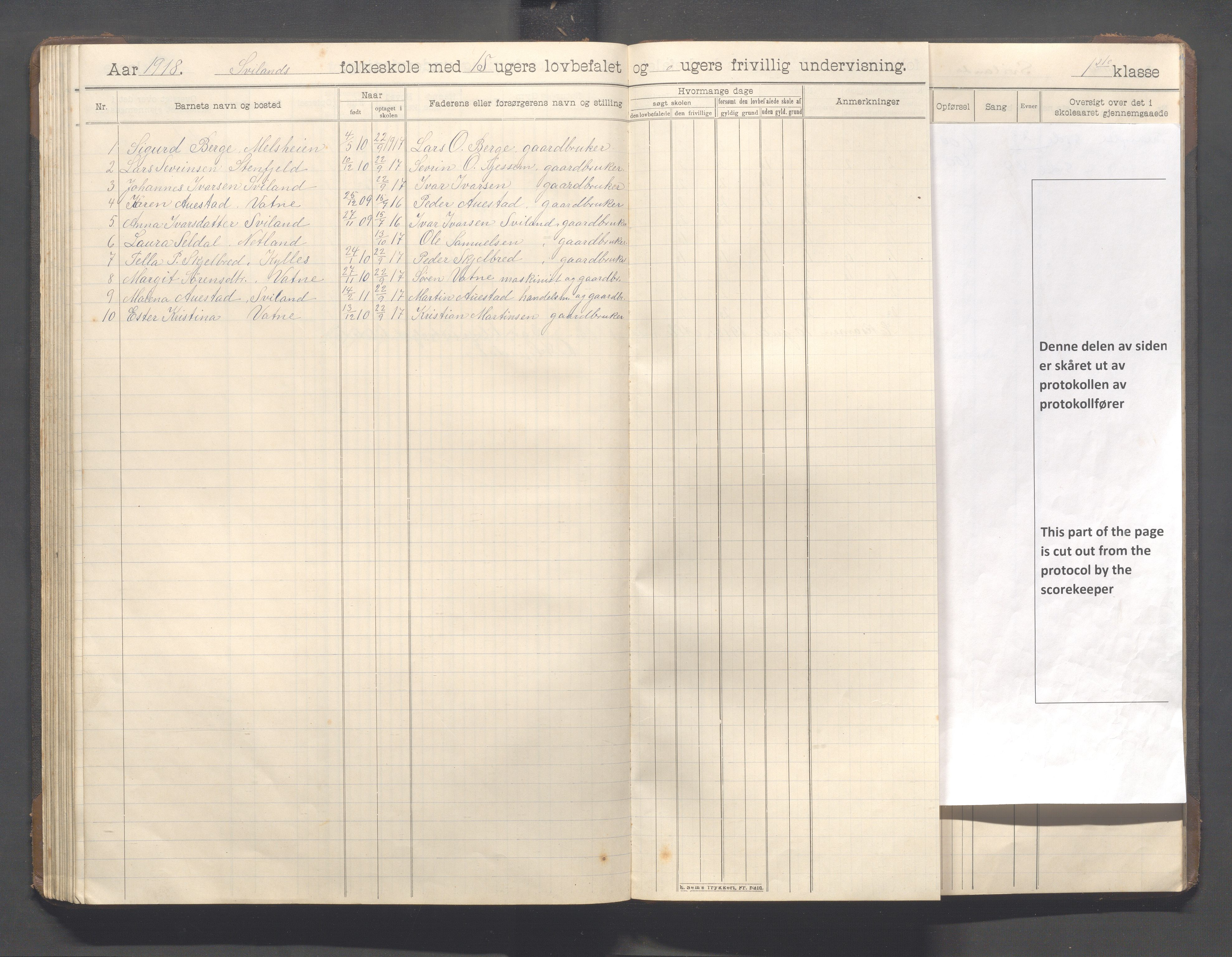 Høyland kommune - Sviland skole m.fl., IKAR/K-100091/E/L0001: Skoleprotokoll, 1906-1922, p. 79