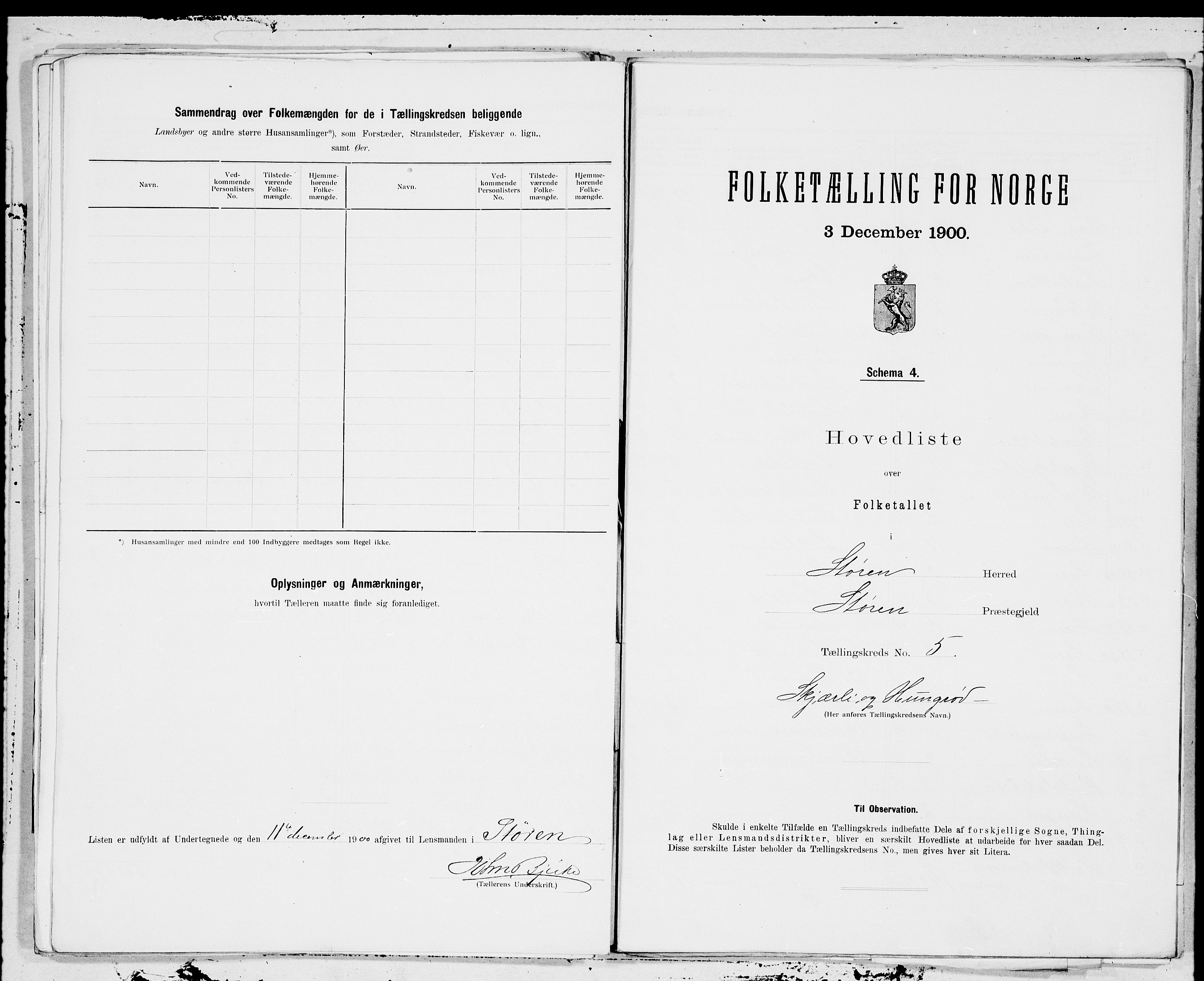 SAT, 1900 census for Støren, 1900, p. 10