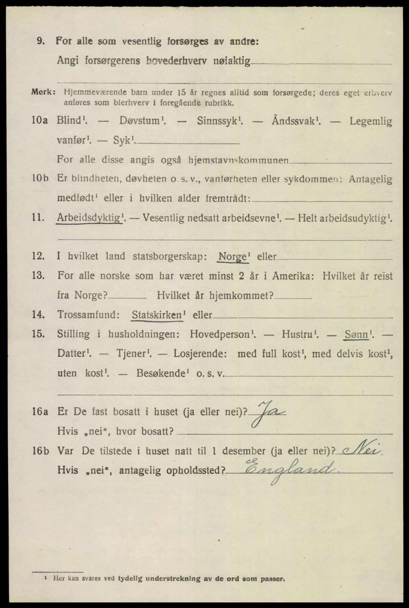 SAK, 1920 census for Flosta, 1920, p. 2319