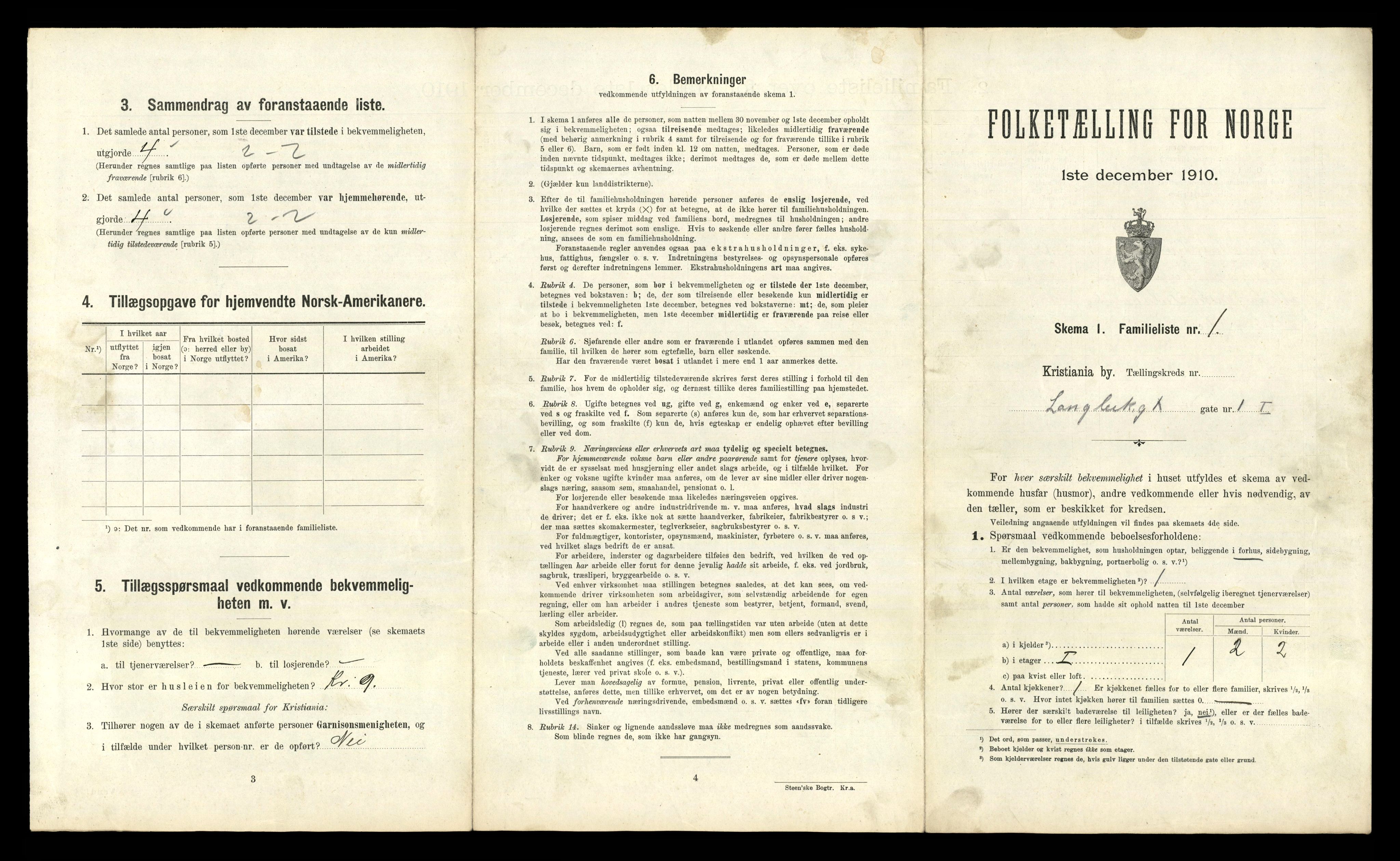 RA, 1910 census for Kristiania, 1910, p. 55457