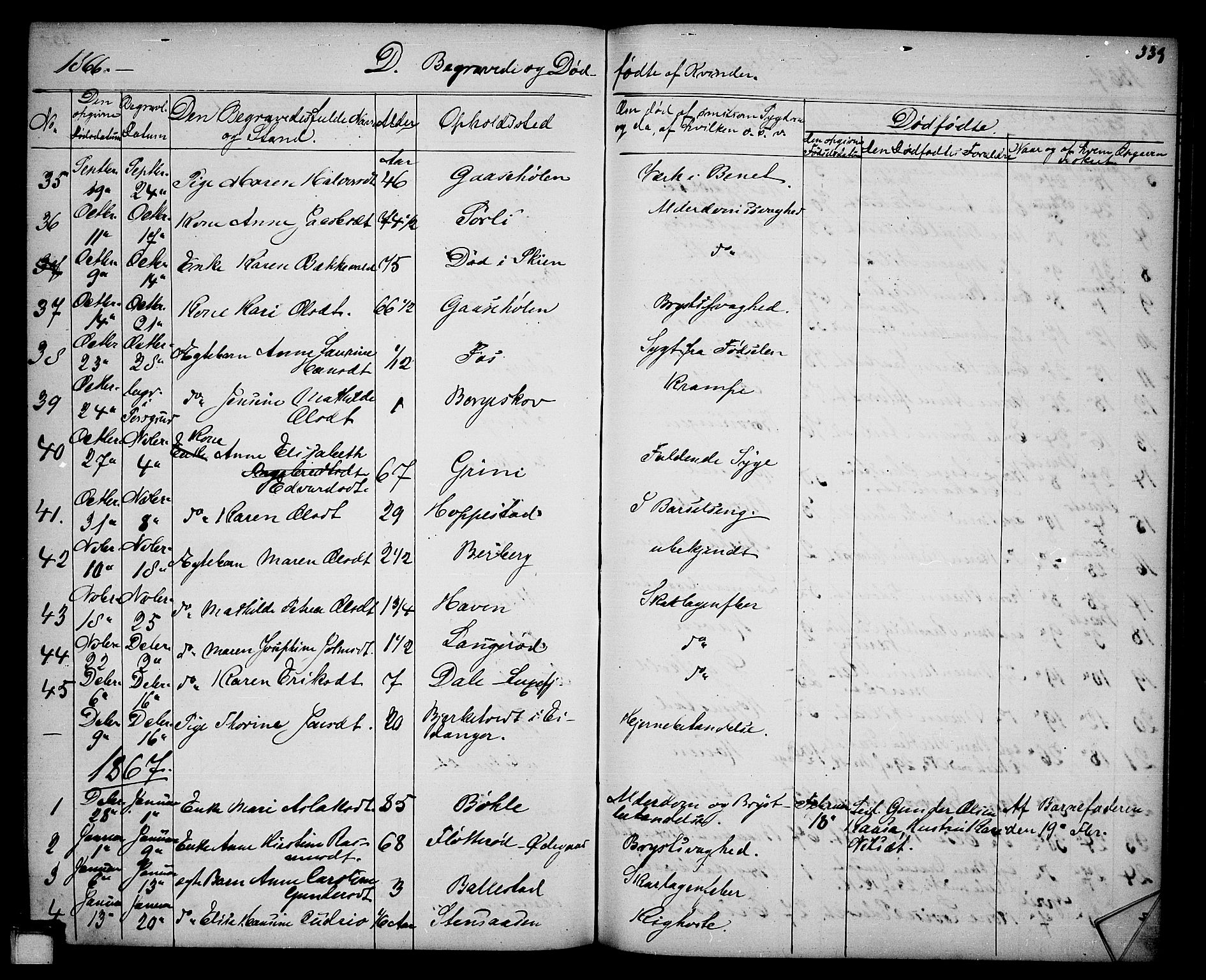 Gjerpen kirkebøker, SAKO/A-265/G/Ga/L0001: Parish register (copy) no. I 1, 1864-1882, p. 339