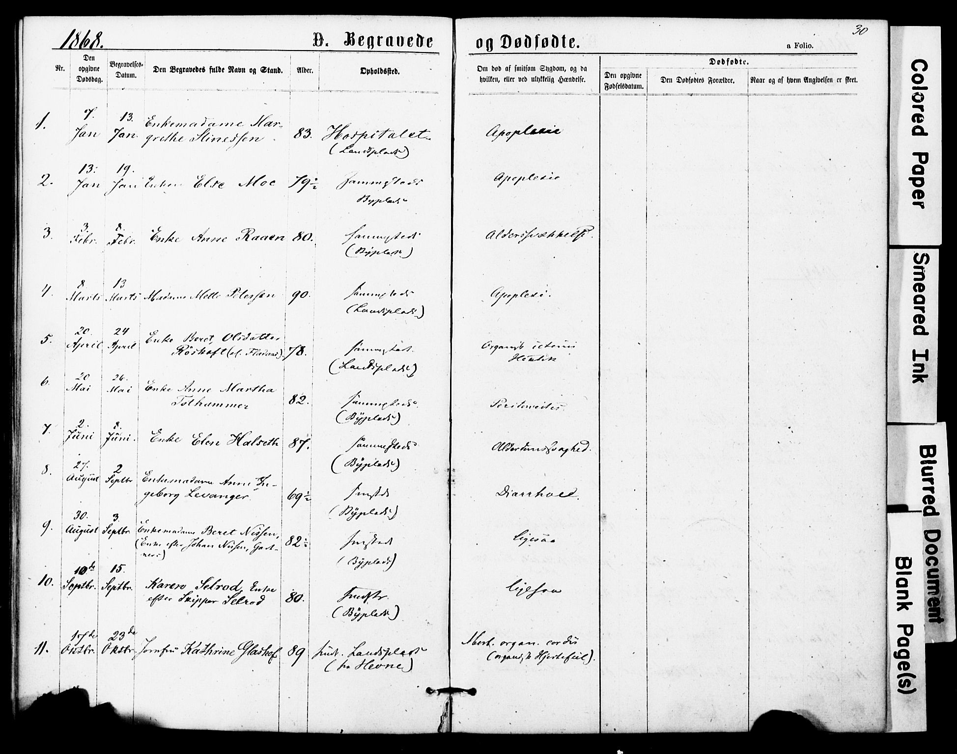 Ministerialprotokoller, klokkerbøker og fødselsregistre - Sør-Trøndelag, SAT/A-1456/623/L0469: Parish register (official) no. 623A03, 1868-1883, p. 30