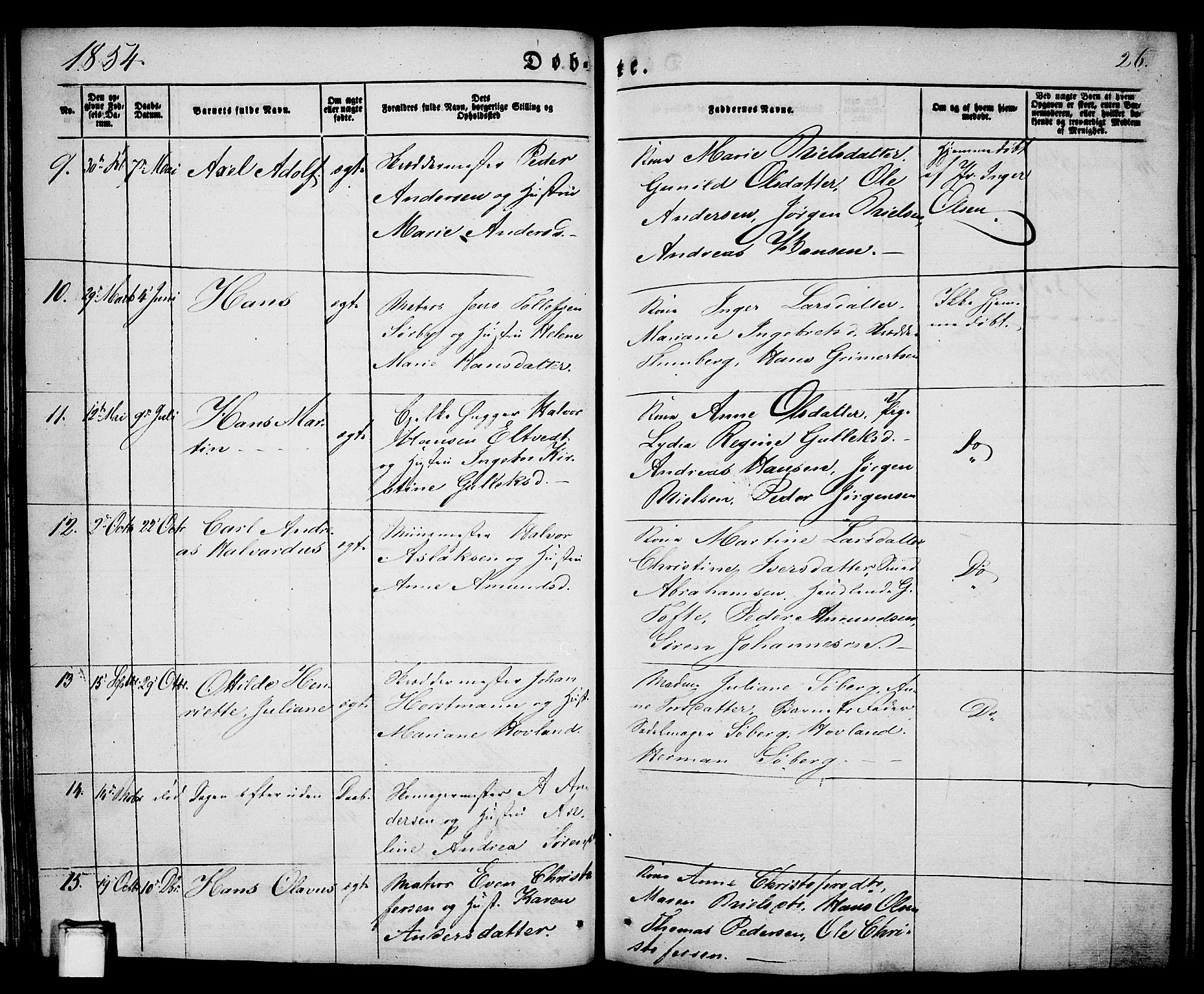 Porsgrunn kirkebøker , SAKO/A-104/G/Ga/L0002: Parish register (copy) no. I 2, 1847-1877, p. 26