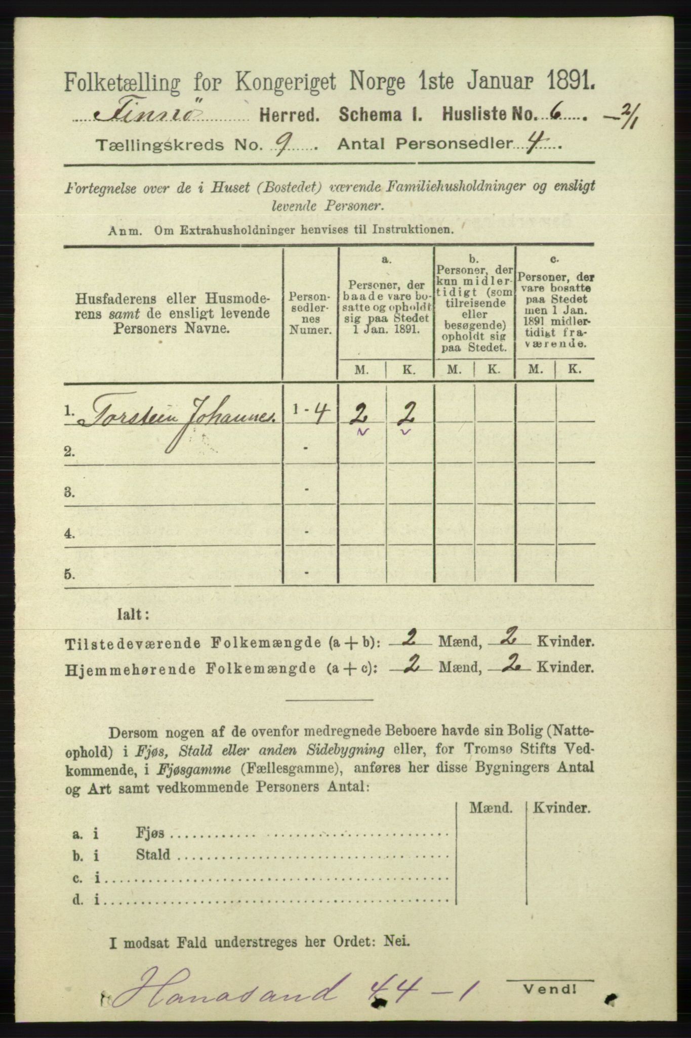 RA, 1891 census for 1141 Finnøy, 1891, p. 1853