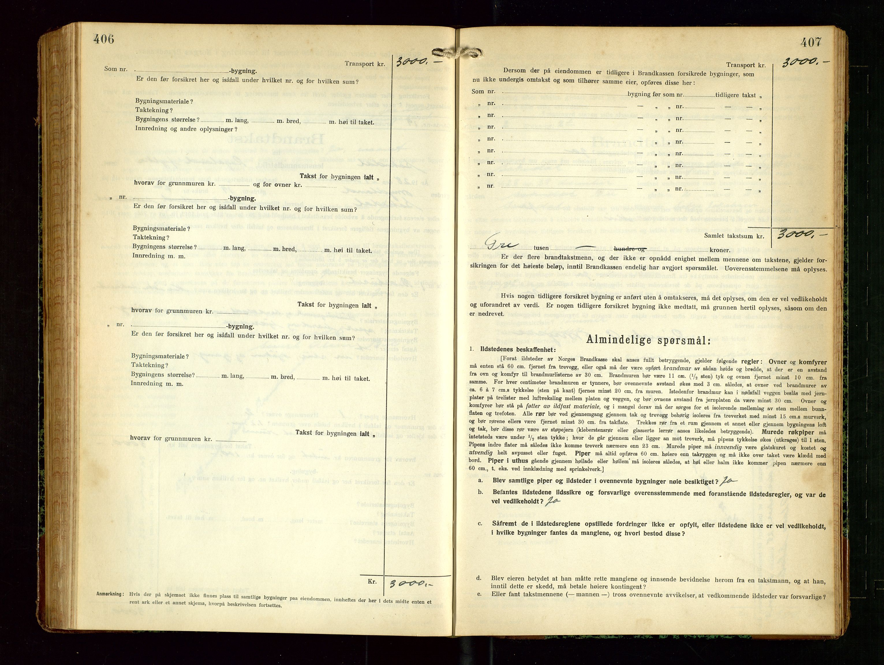 Sokndal lensmannskontor, AV/SAST-A-100417/Gob/L0006: "Brandtakst-Protokol", 1924-1930, p. 406-407