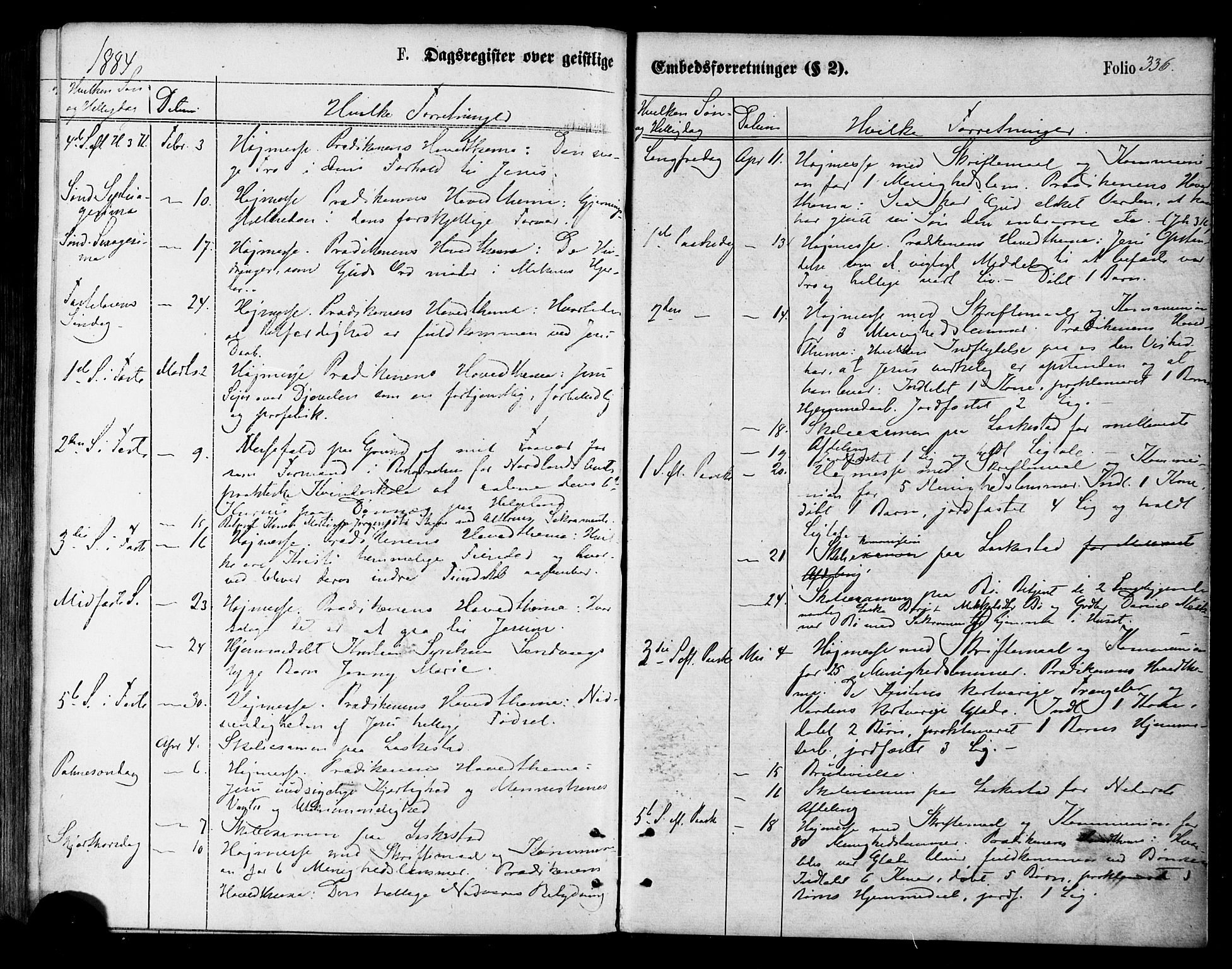 Ministerialprotokoller, klokkerbøker og fødselsregistre - Nordland, SAT/A-1459/855/L0802: Parish register (official) no. 855A10, 1875-1886, p. 336