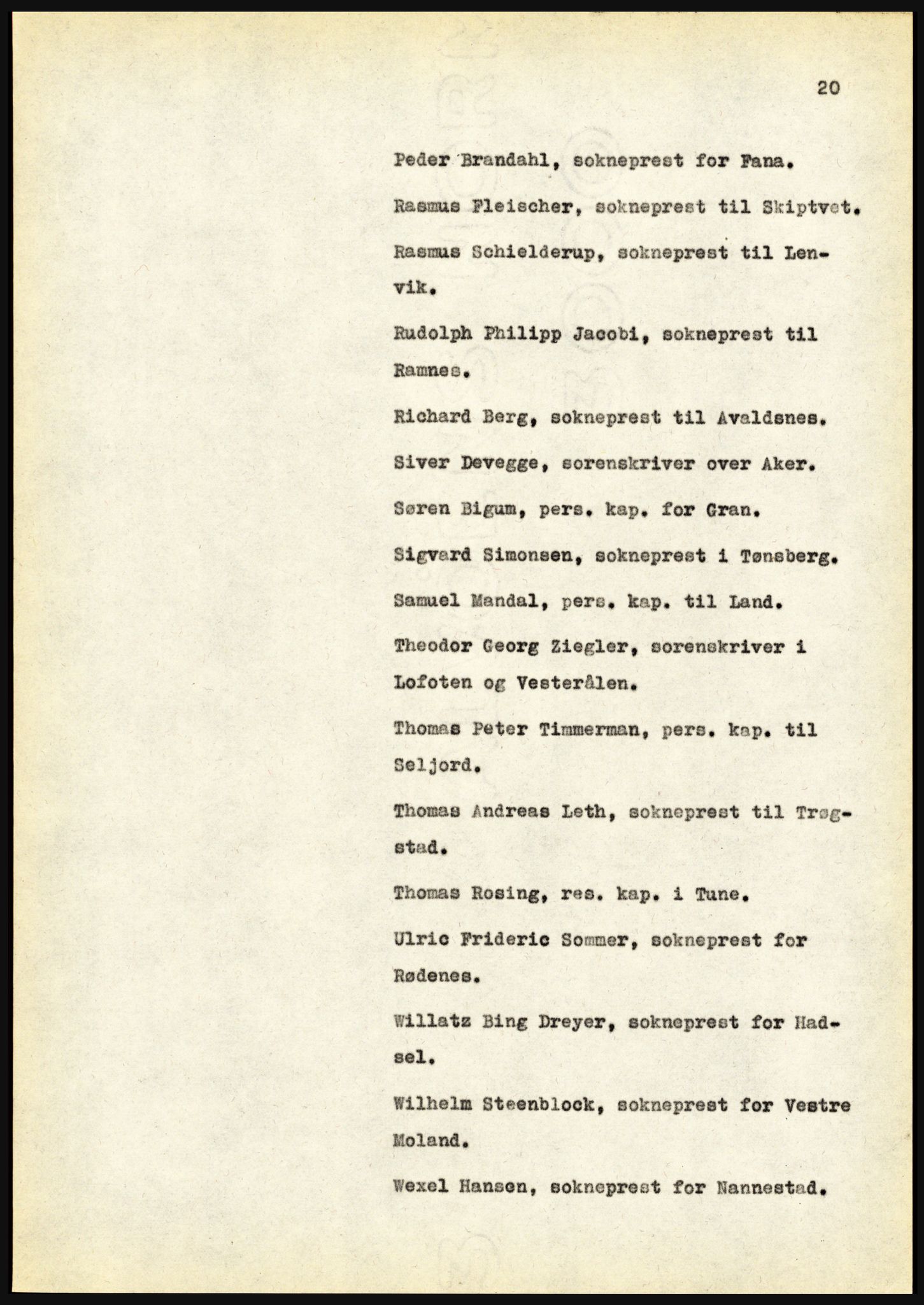 Riksarkivet, Seksjon for eldre arkiv og spesialsamlinger, AV/RA-EA-6797/H/Ha, 1953, p. 20