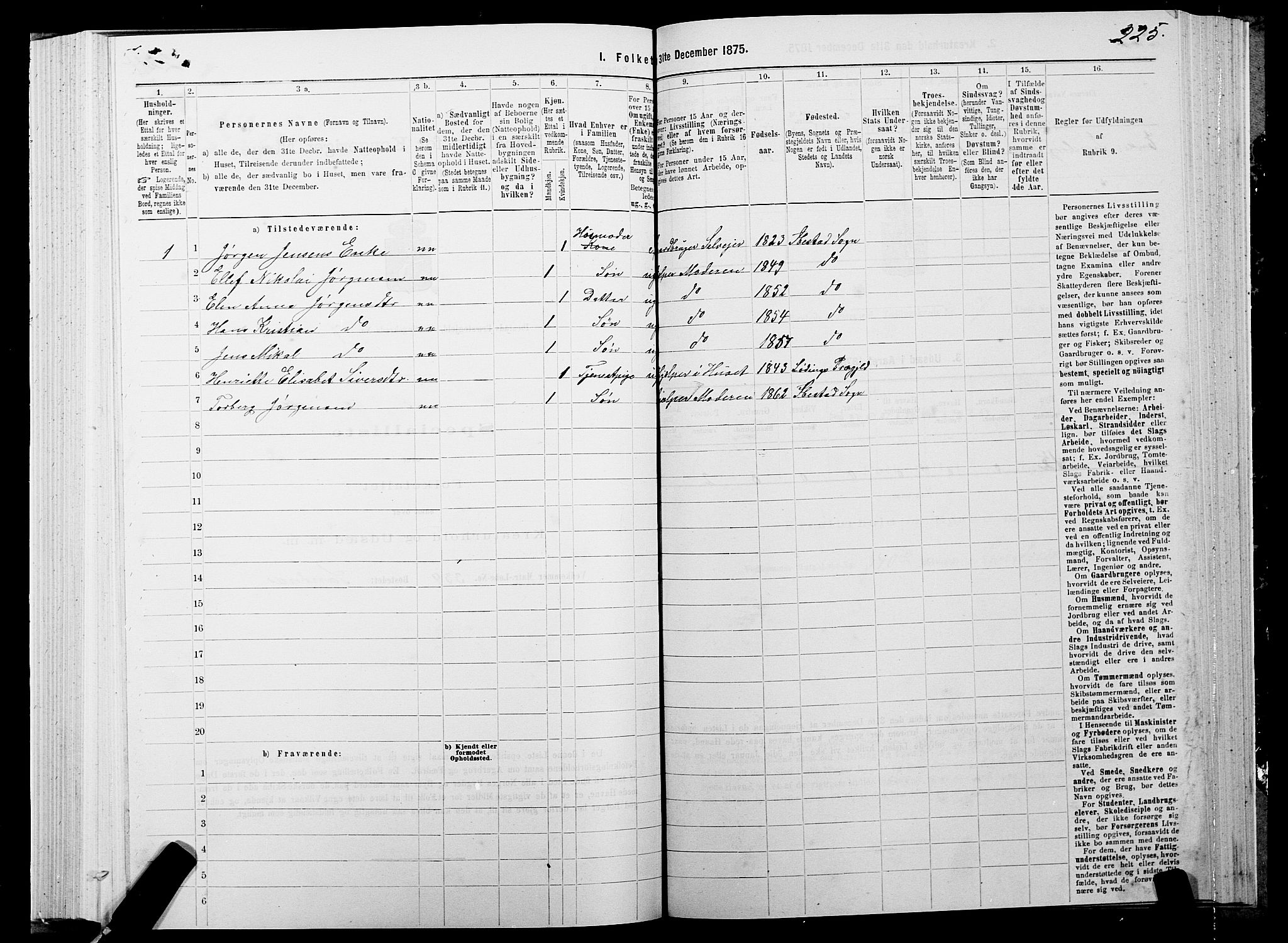 SATØ, 1875 census for 1917P Ibestad, 1875, p. 4225