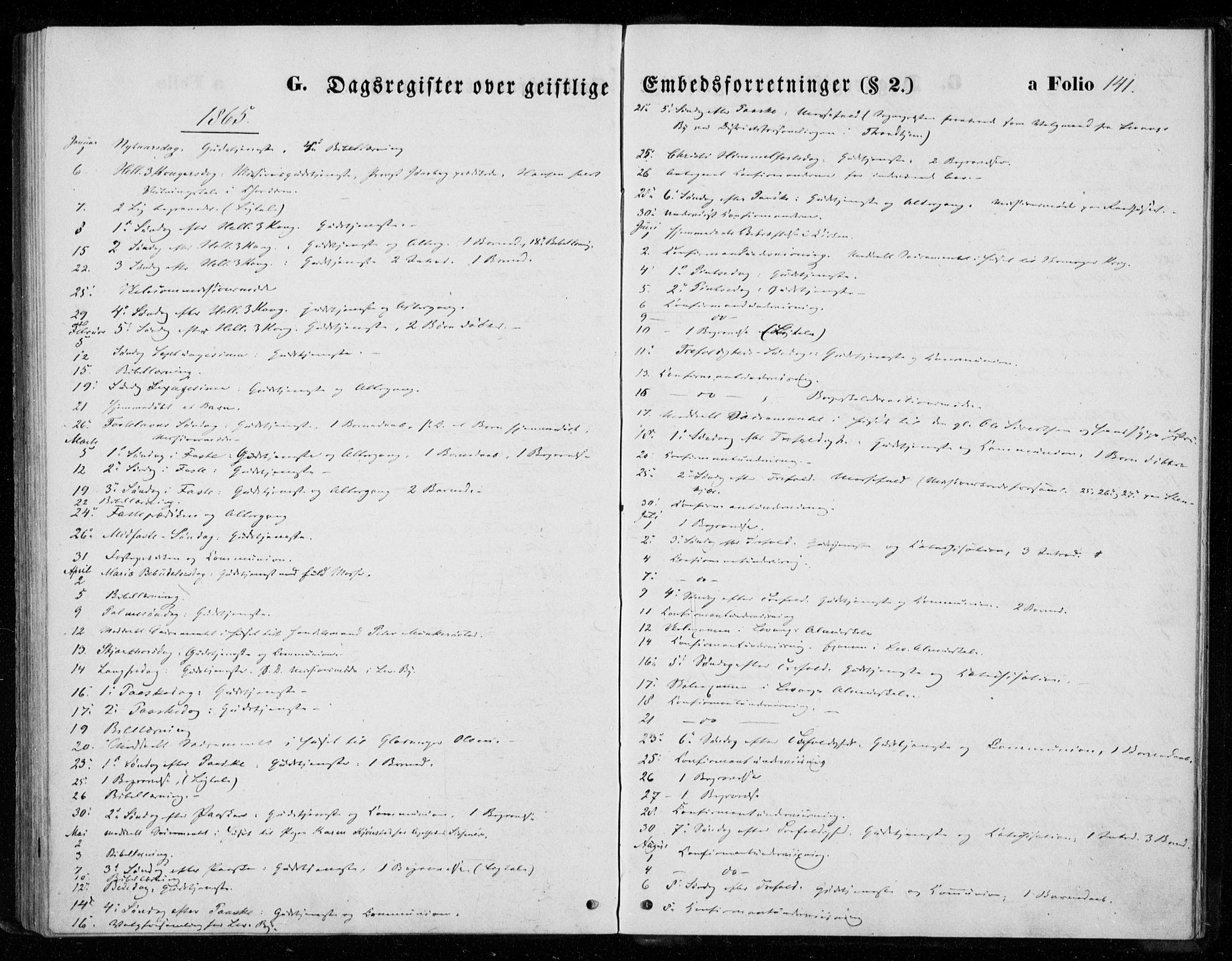 Ministerialprotokoller, klokkerbøker og fødselsregistre - Nord-Trøndelag, SAT/A-1458/720/L0186: Parish register (official) no. 720A03, 1864-1874, p. 141