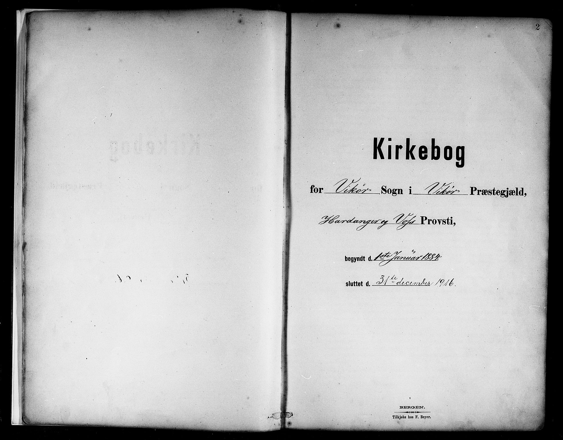 Kvam sokneprestembete, SAB/A-76201/H/Hab: Parish register (copy) no. B 3, 1884-1916, p. 2