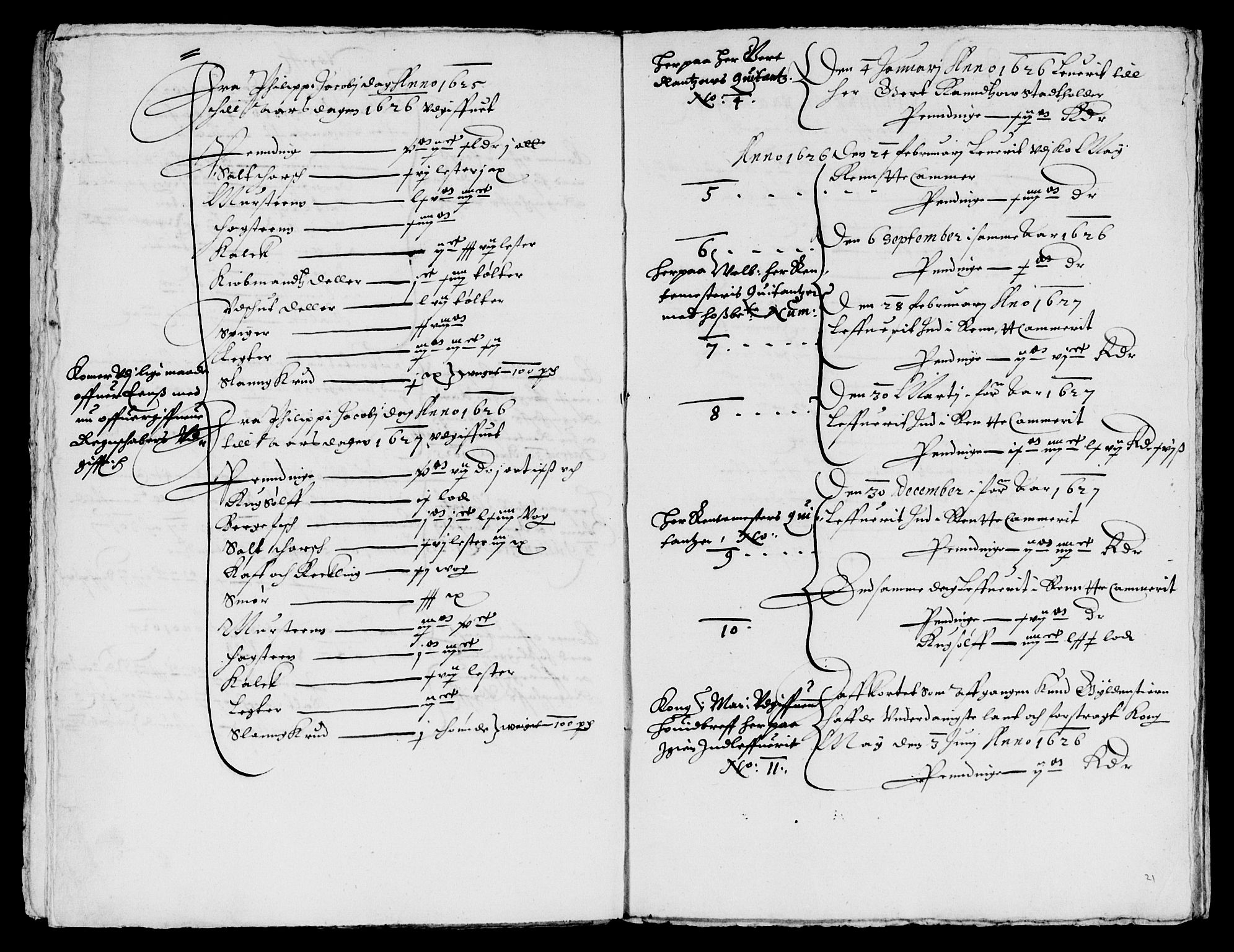 Rentekammeret inntil 1814, Reviderte regnskaper, Lensregnskaper, AV/RA-EA-5023/R/Rb/Rbt/L0040: Bergenhus len, 1625-1627