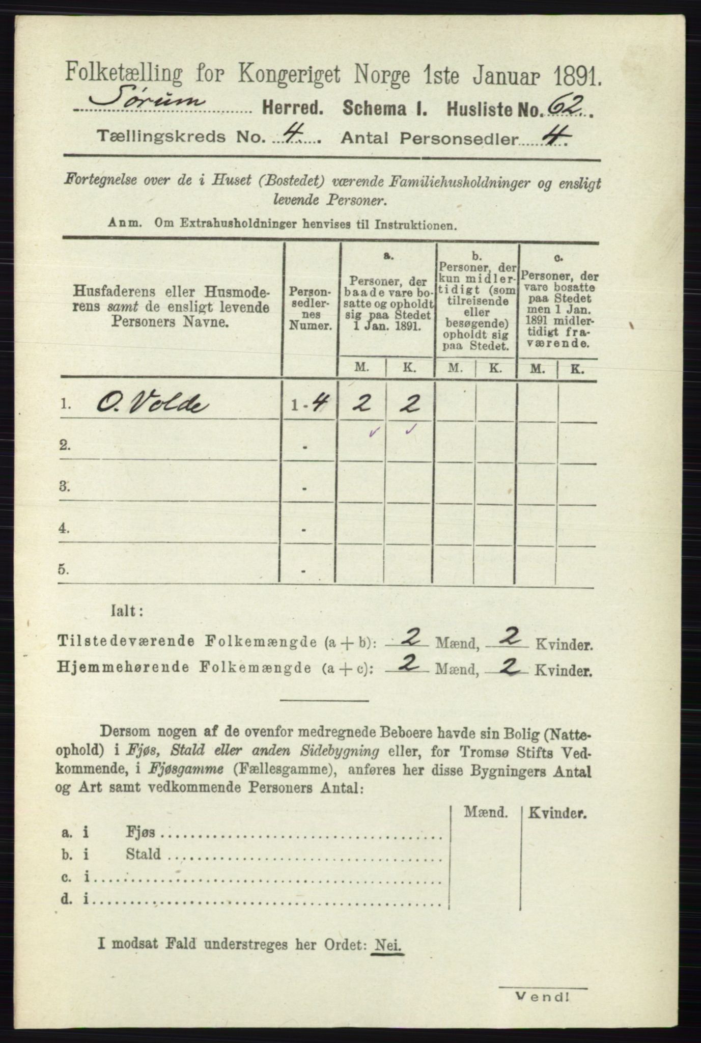 RA, 1891 census for 0226 Sørum, 1891, p. 1879