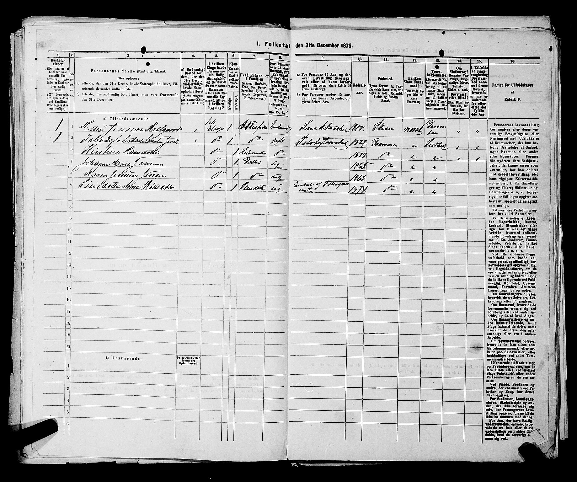 SAKO, 1875 census for 0602 Drammen, 1875, p. 627