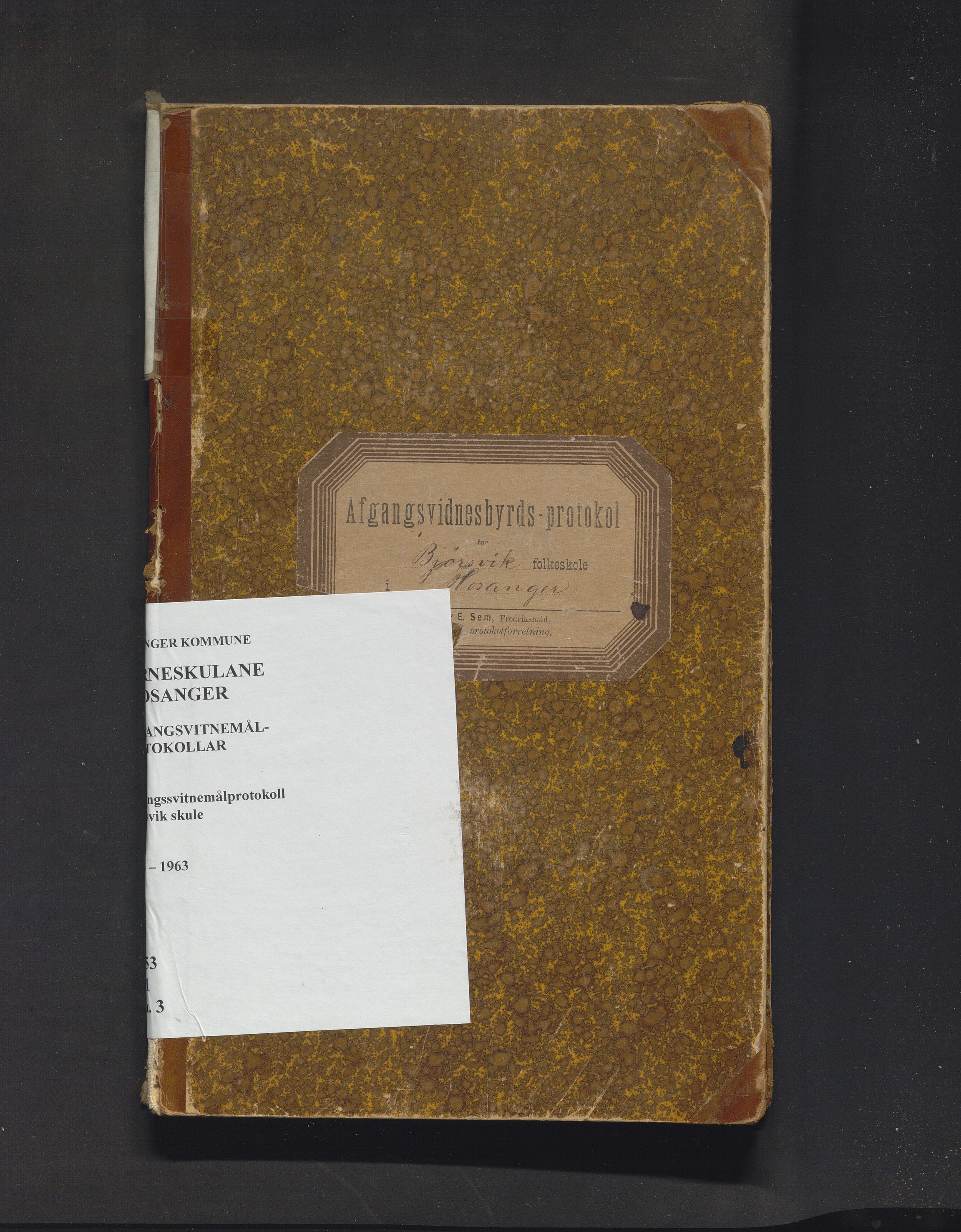 Hosanger kommune. Barneskulane, IKAH/1253a-231/H/Ha/L0006: Avgangsvitnemål-protokoll for Herland skule, 1892-1921