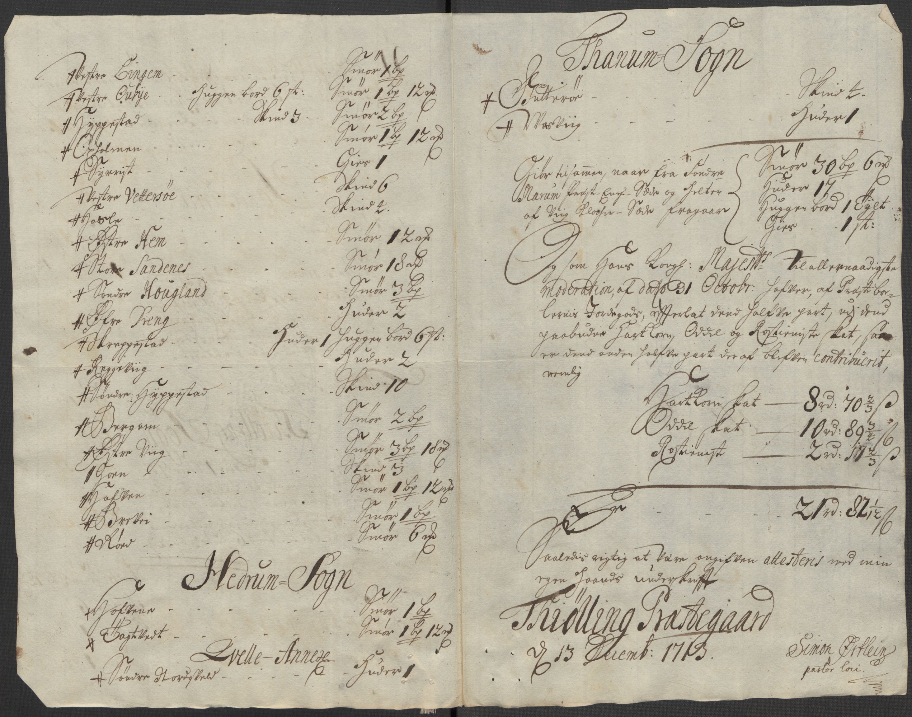 Rentekammeret inntil 1814, Reviderte regnskaper, Fogderegnskap, AV/RA-EA-4092/R33/L1985: Fogderegnskap Larvik grevskap, 1713, p. 269