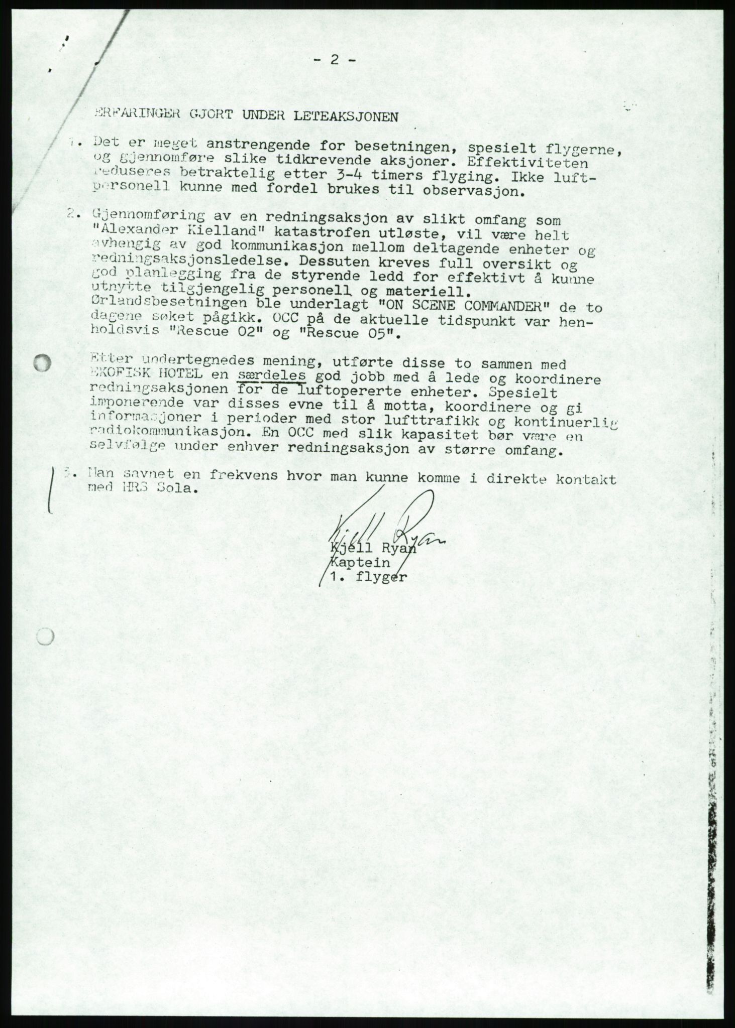 Justisdepartementet, Granskningskommisjonen ved Alexander Kielland-ulykken 27.3.1980, AV/RA-S-1165/D/L0017: P Hjelpefartøy (Doku.liste + P1-P6 av 6)/Q Hovedredningssentralen (Q0-Q27 av 27), 1980-1981, p. 289