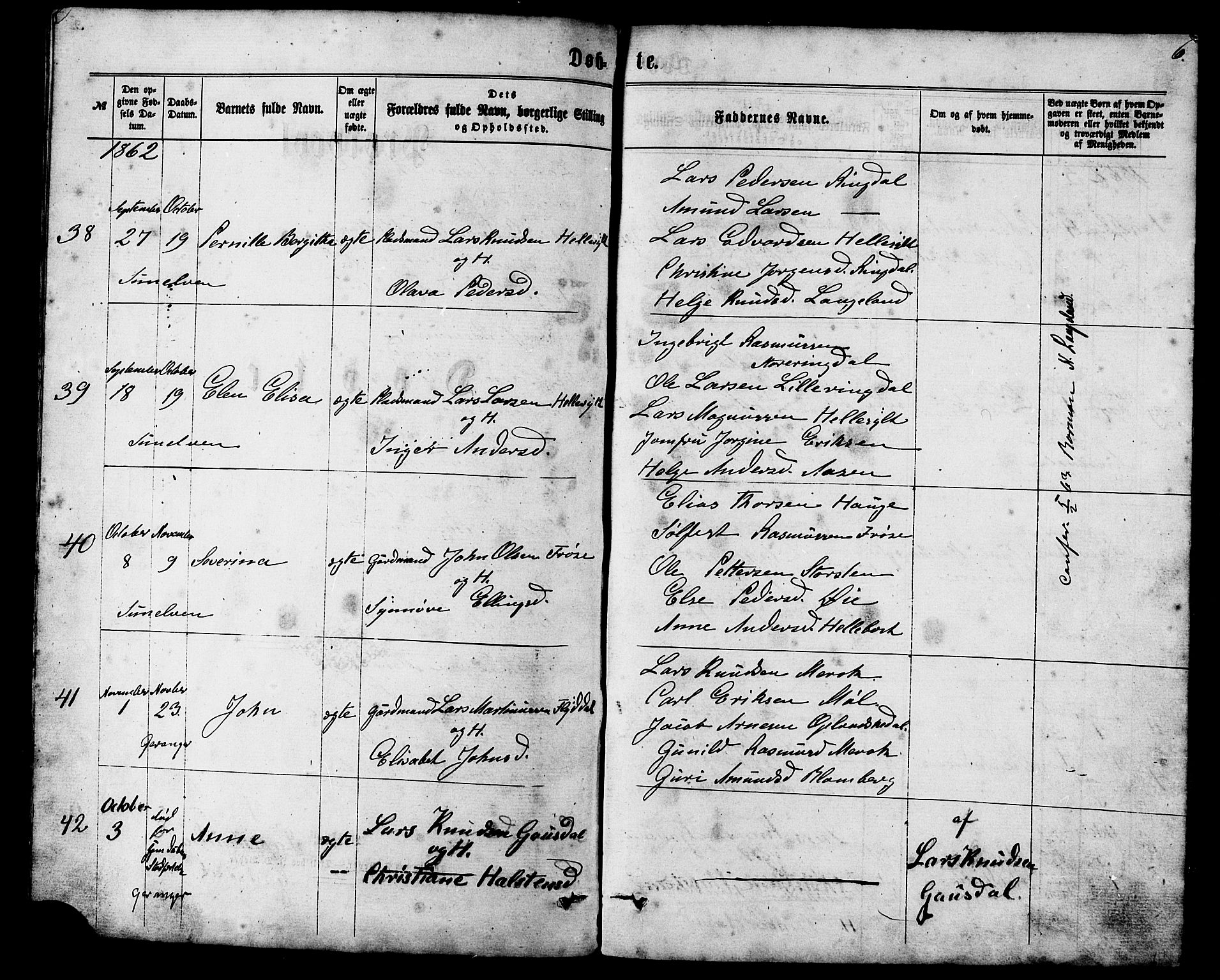 Ministerialprotokoller, klokkerbøker og fødselsregistre - Møre og Romsdal, SAT/A-1454/517/L0226: Parish register (official) no. 517A06, 1862-1881, p. 6