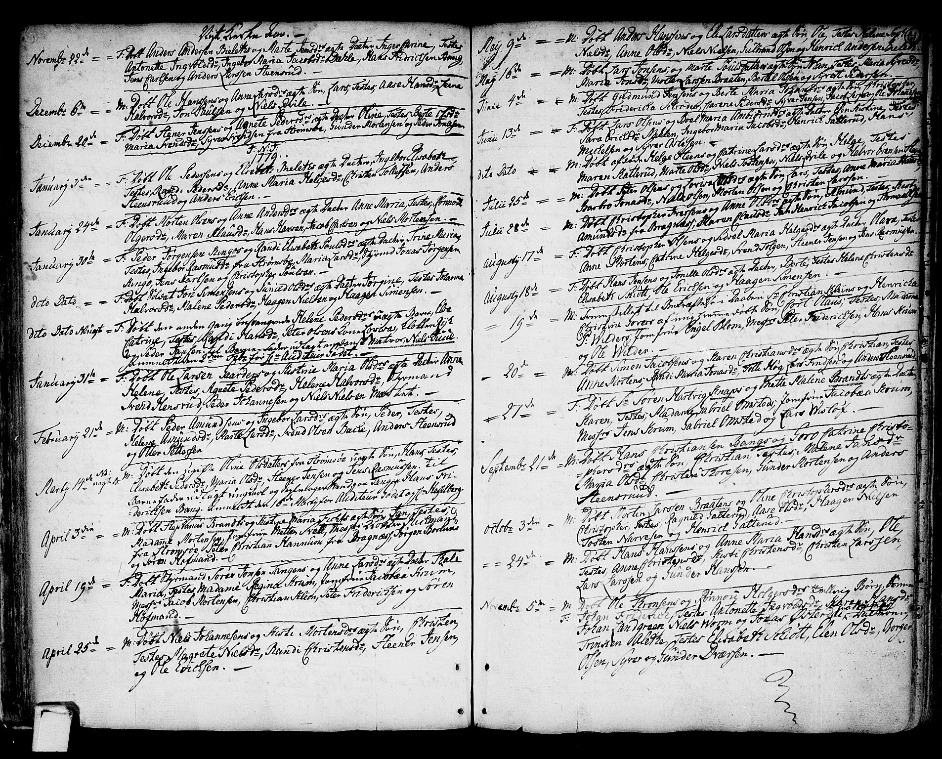 Strømsø kirkebøker, AV/SAKO-A-246/F/Fb/L0002: Parish register (official) no. II 2, 1739-1814, p. 61