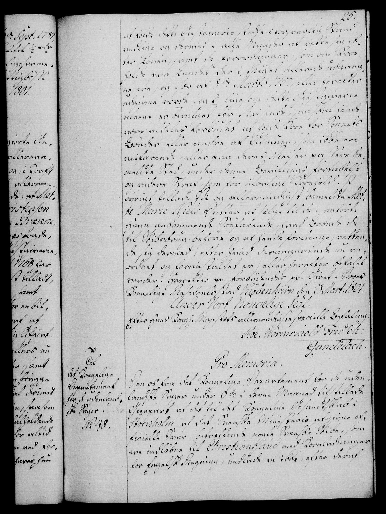 Rentekammeret, Kammerkanselliet, RA/EA-3111/G/Gg/Gga/L0017: Norsk ekspedisjonsprotokoll med register (merket RK 53.17), 1801-1803, p. 25
