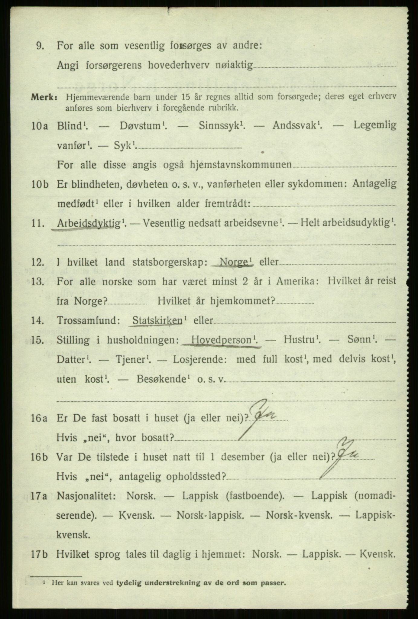 SATØ, 1920 census for Trondenes, 1920, p. 17187