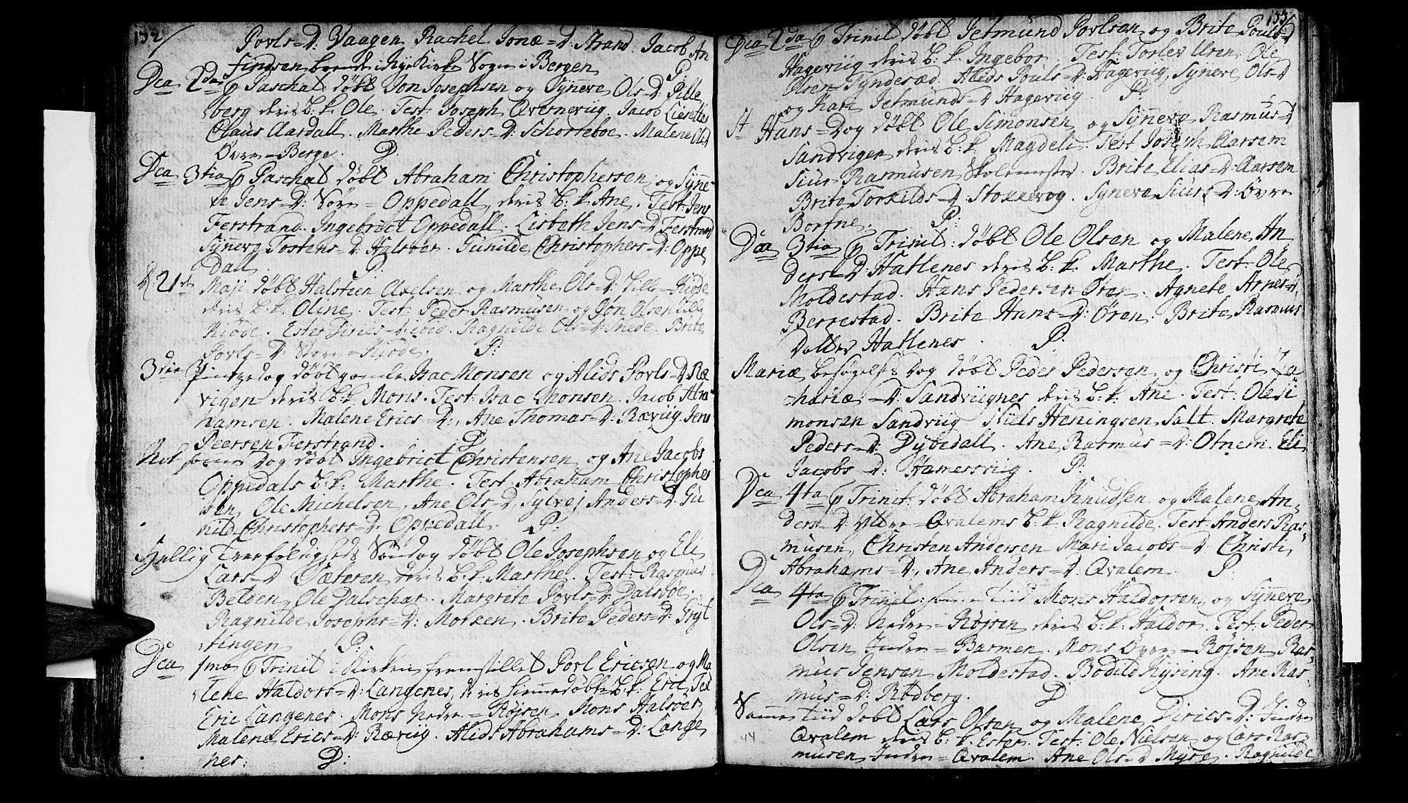 Selje sokneprestembete, SAB/A-99938/H/Ha/Haa/Haaa: Parish register (official) no. A 4, 1743-1759, p. 132-133