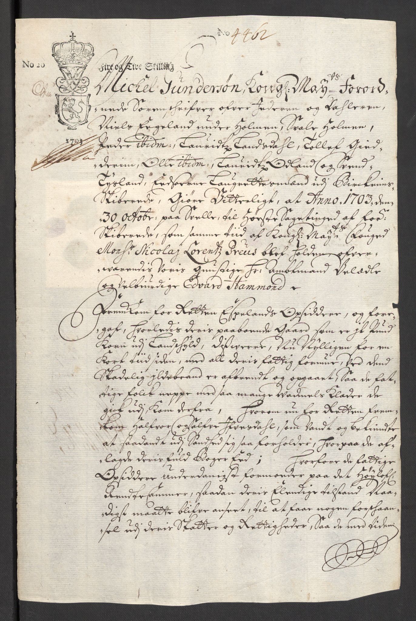 Rentekammeret inntil 1814, Reviderte regnskaper, Fogderegnskap, AV/RA-EA-4092/R46/L2732: Fogderegnskap Jæren og Dalane, 1703-1704, p. 74