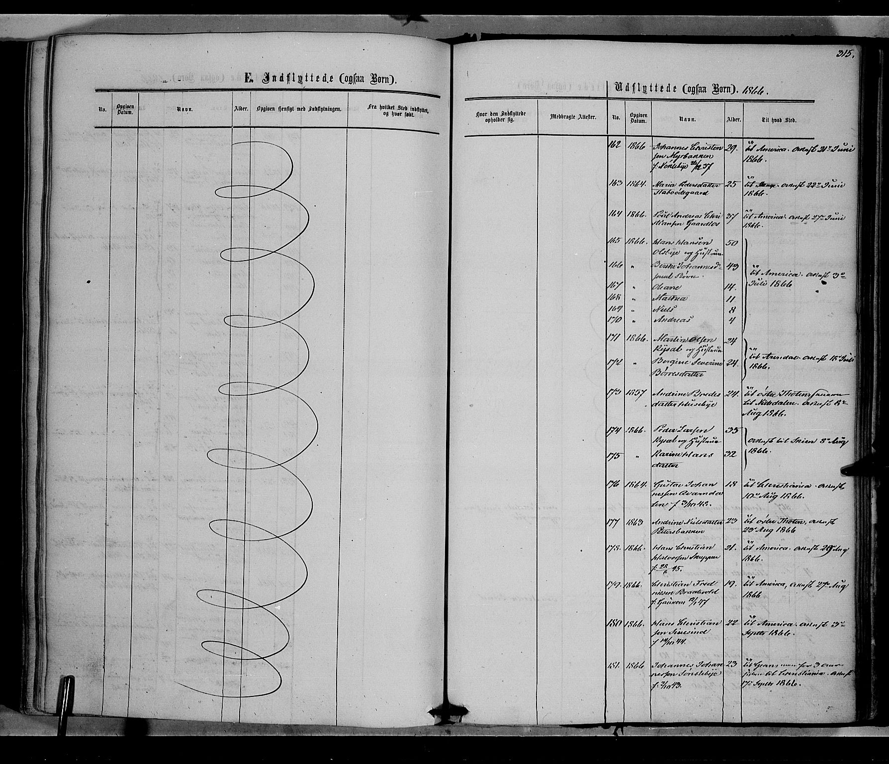 Vestre Toten prestekontor, SAH/PREST-108/H/Ha/Haa/L0007: Parish register (official) no. 7, 1862-1869, p. 315