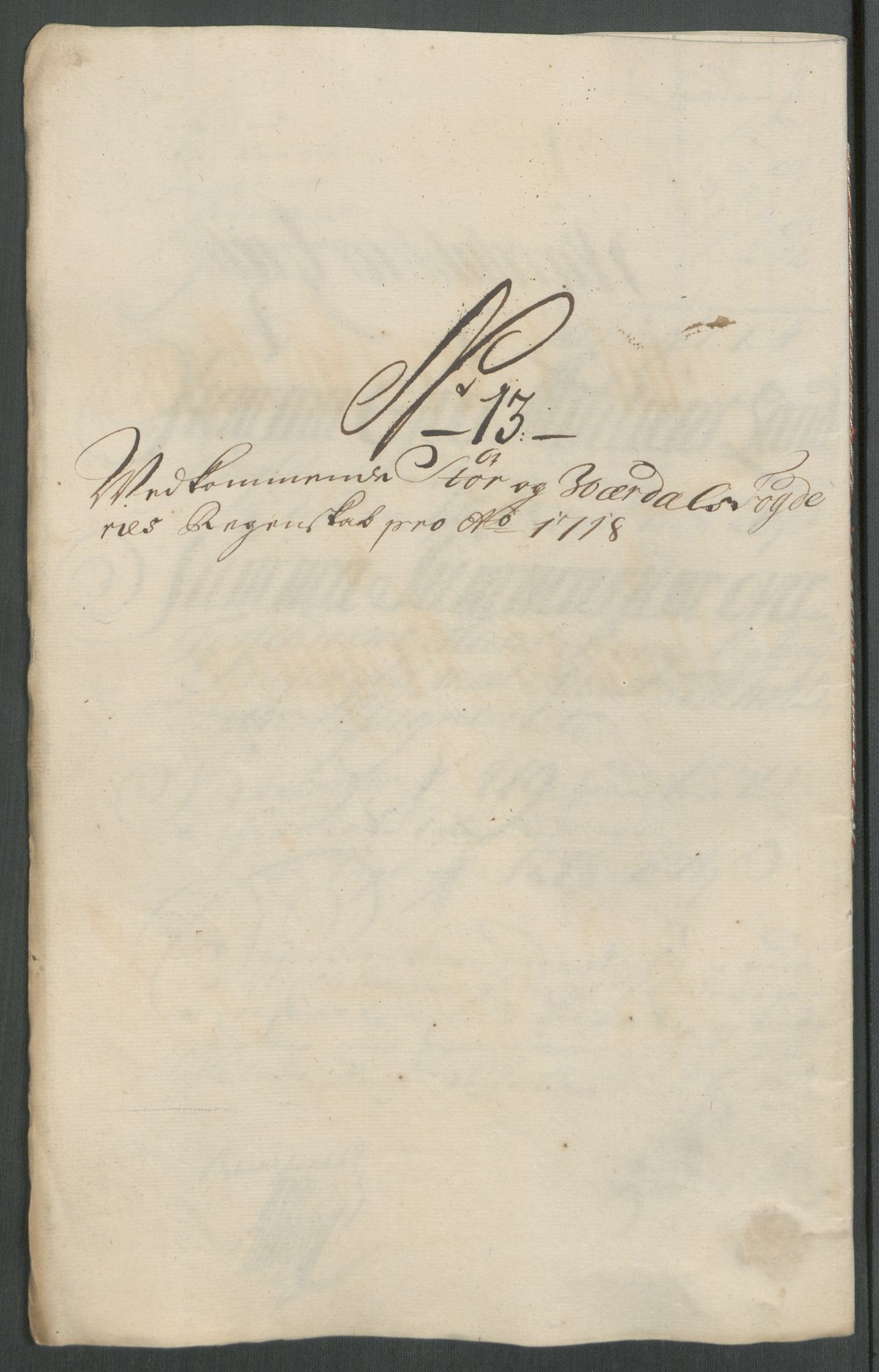 Rentekammeret inntil 1814, Reviderte regnskaper, Fogderegnskap, RA/EA-4092/R62/L4208: Fogderegnskap Stjørdal og Verdal, 1718, p. 187