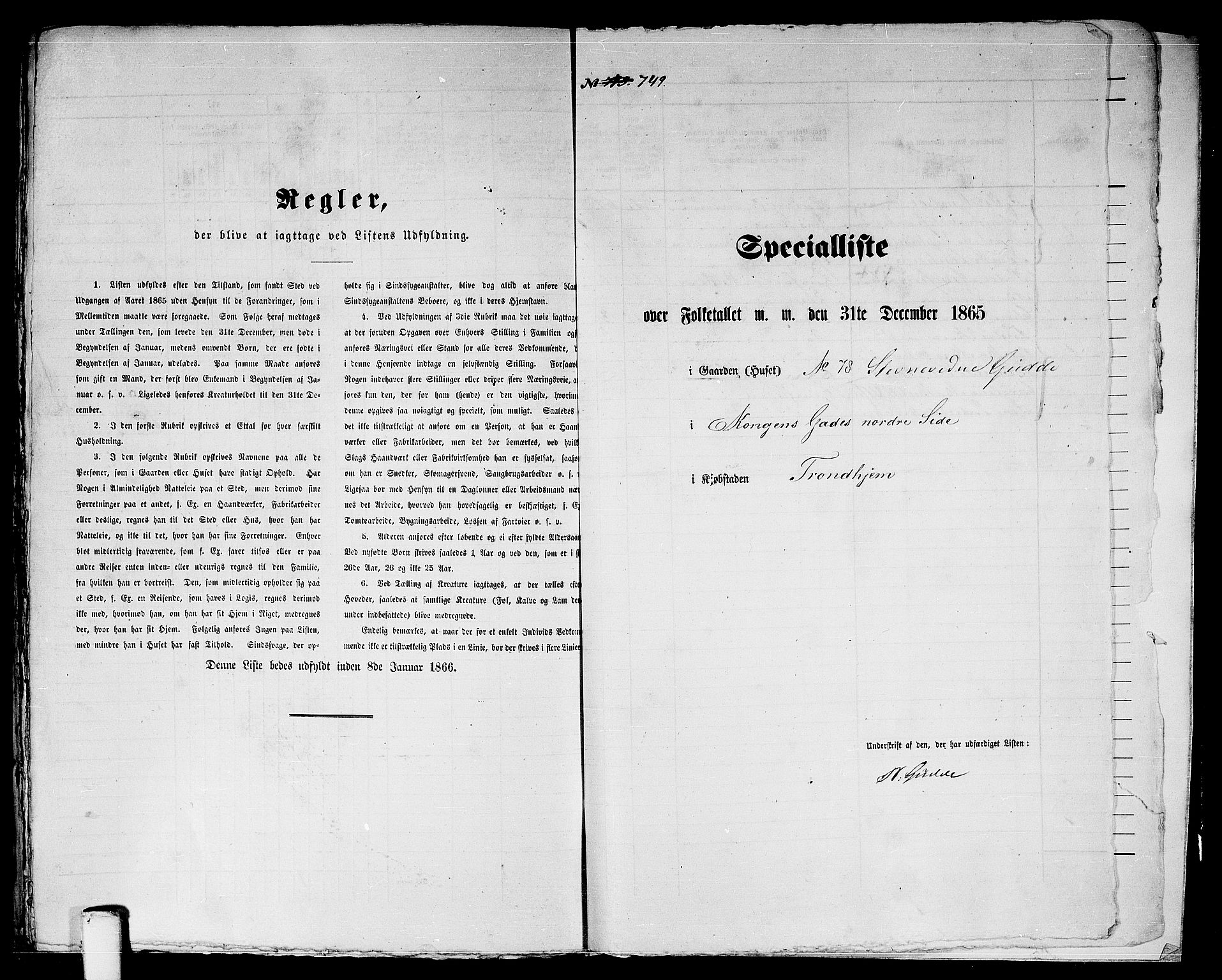 RA, 1865 census for Trondheim, 1865, p. 1547