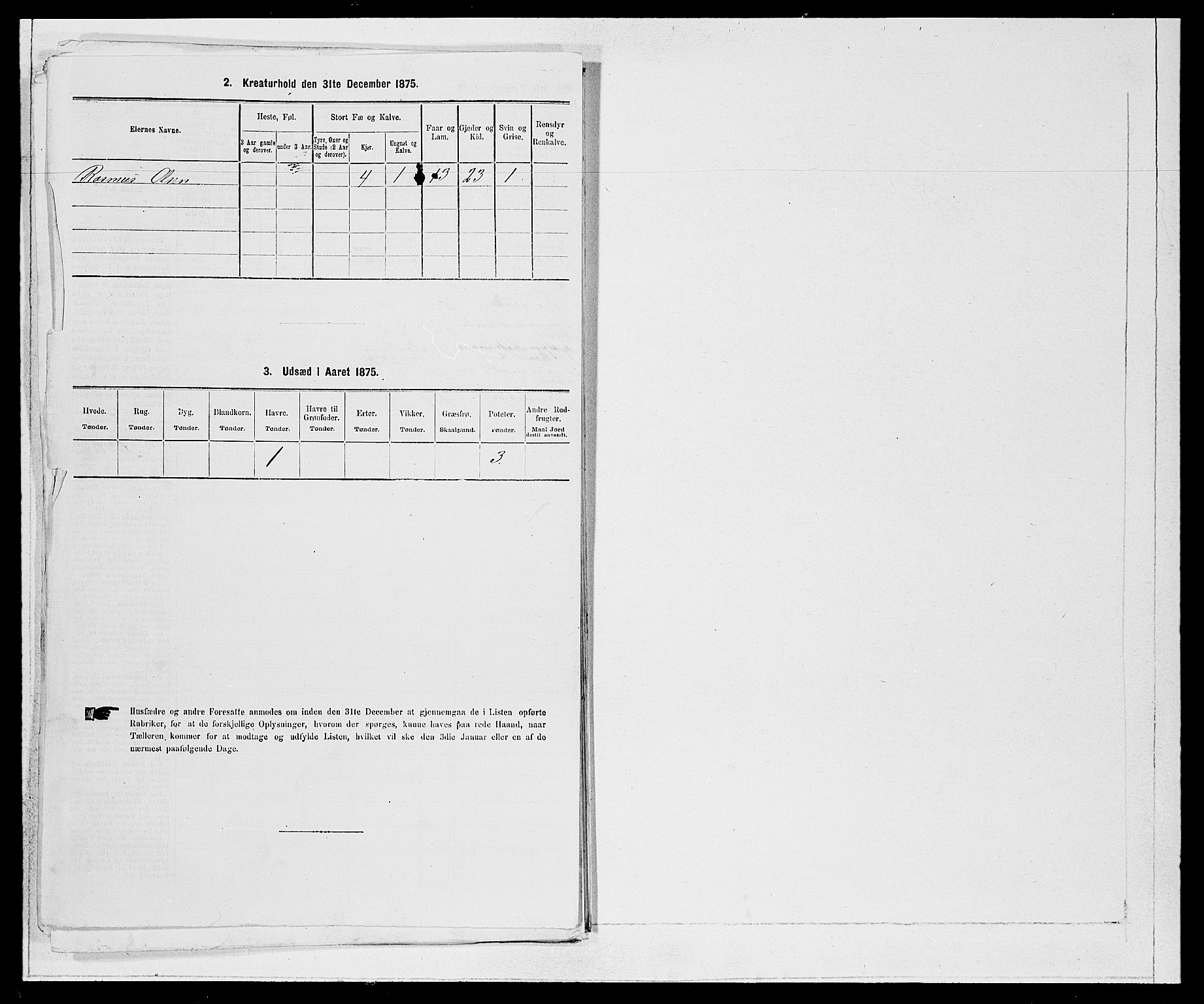 SAB, 1875 Census for 1445P Gloppen, 1875, p. 1436