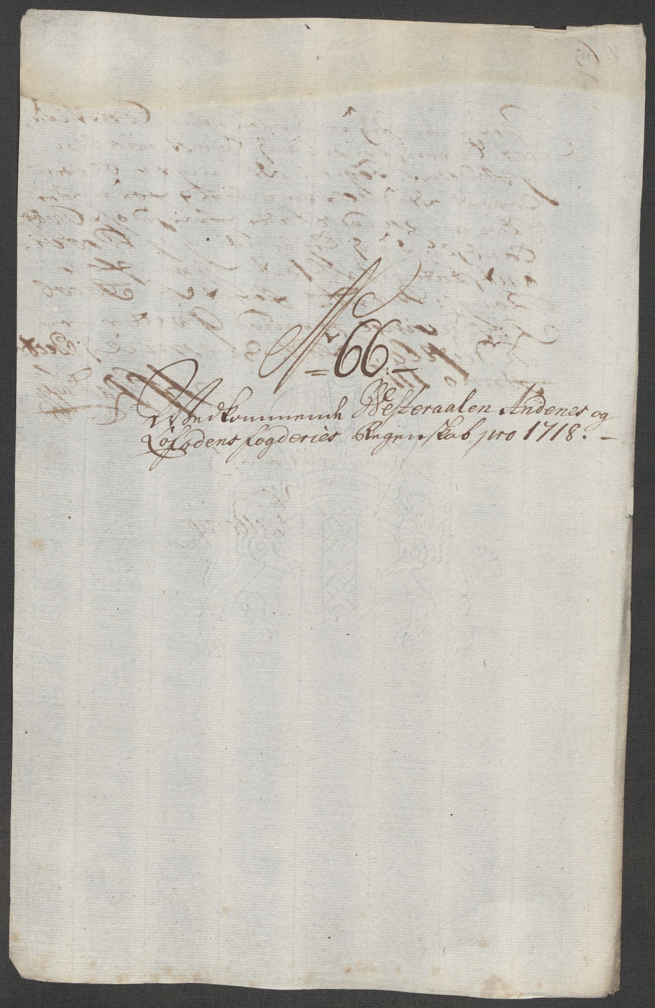 Rentekammeret inntil 1814, Reviderte regnskaper, Fogderegnskap, AV/RA-EA-4092/R67/L4684: Fogderegnskap Vesterålen, Andenes og Lofoten, 1718, p. 352