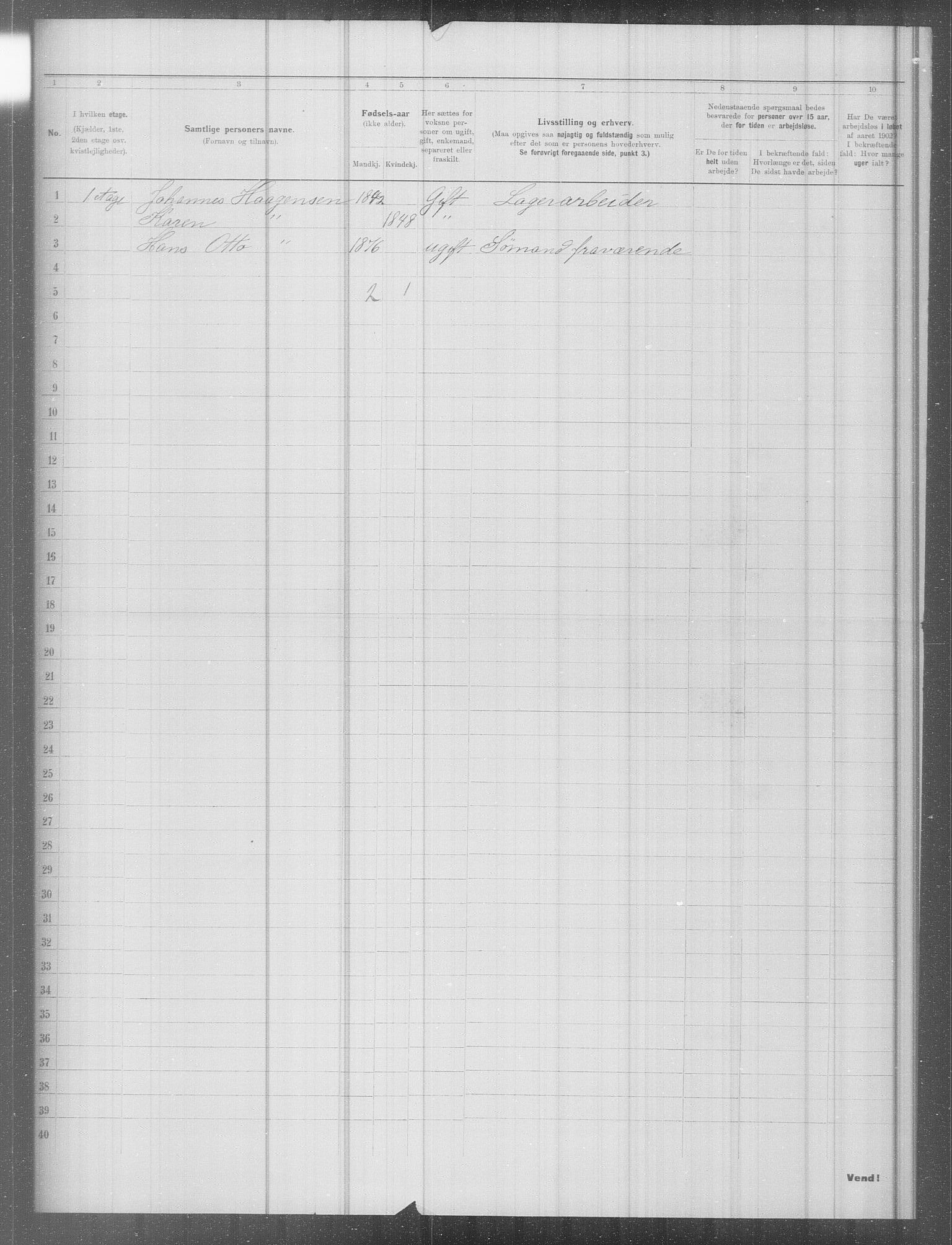 OBA, Municipal Census 1902 for Kristiania, 1902, p. 8134