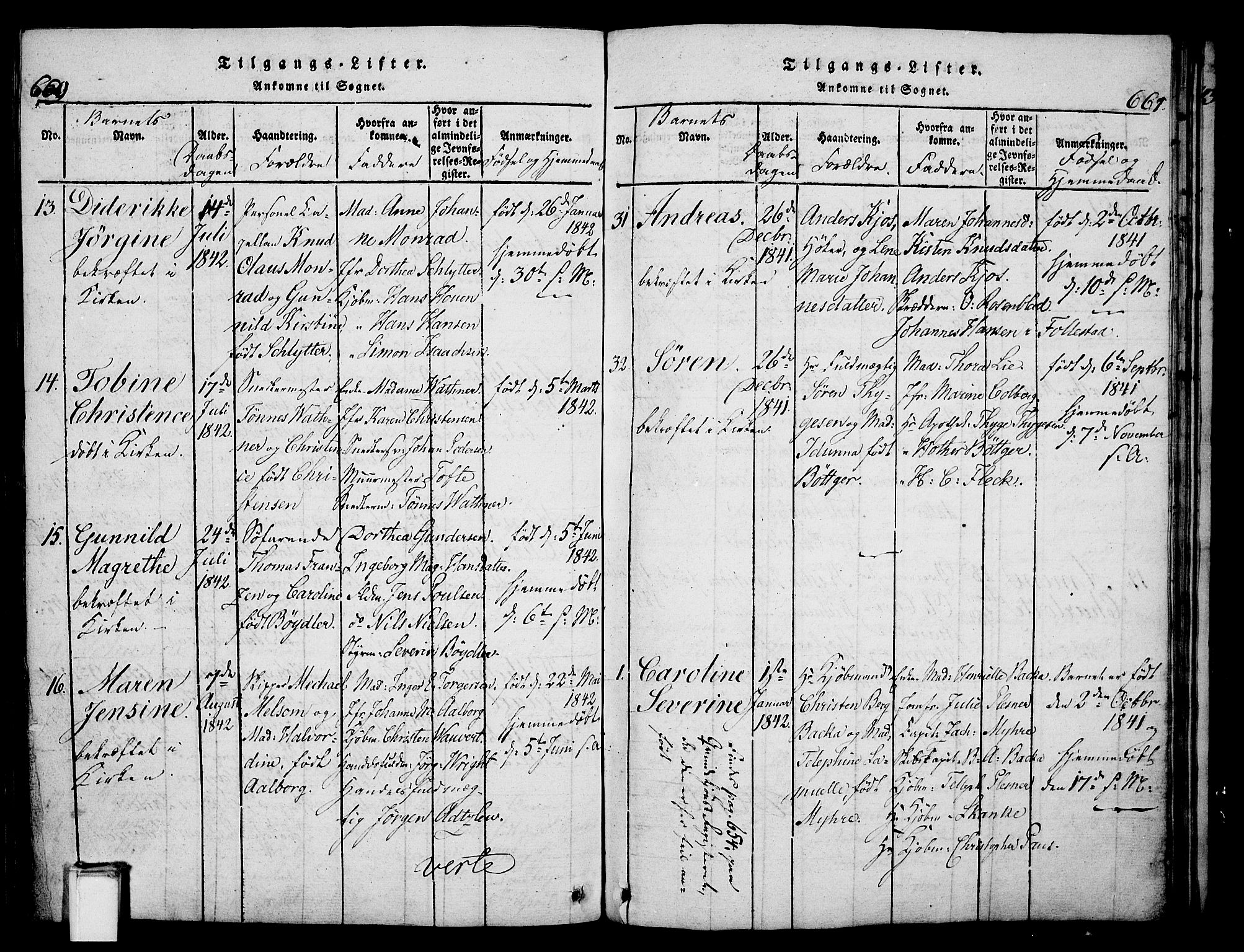 Skien kirkebøker, AV/SAKO-A-302/G/Ga/L0002: Parish register (copy) no. 2, 1814-1842, p. 660-661