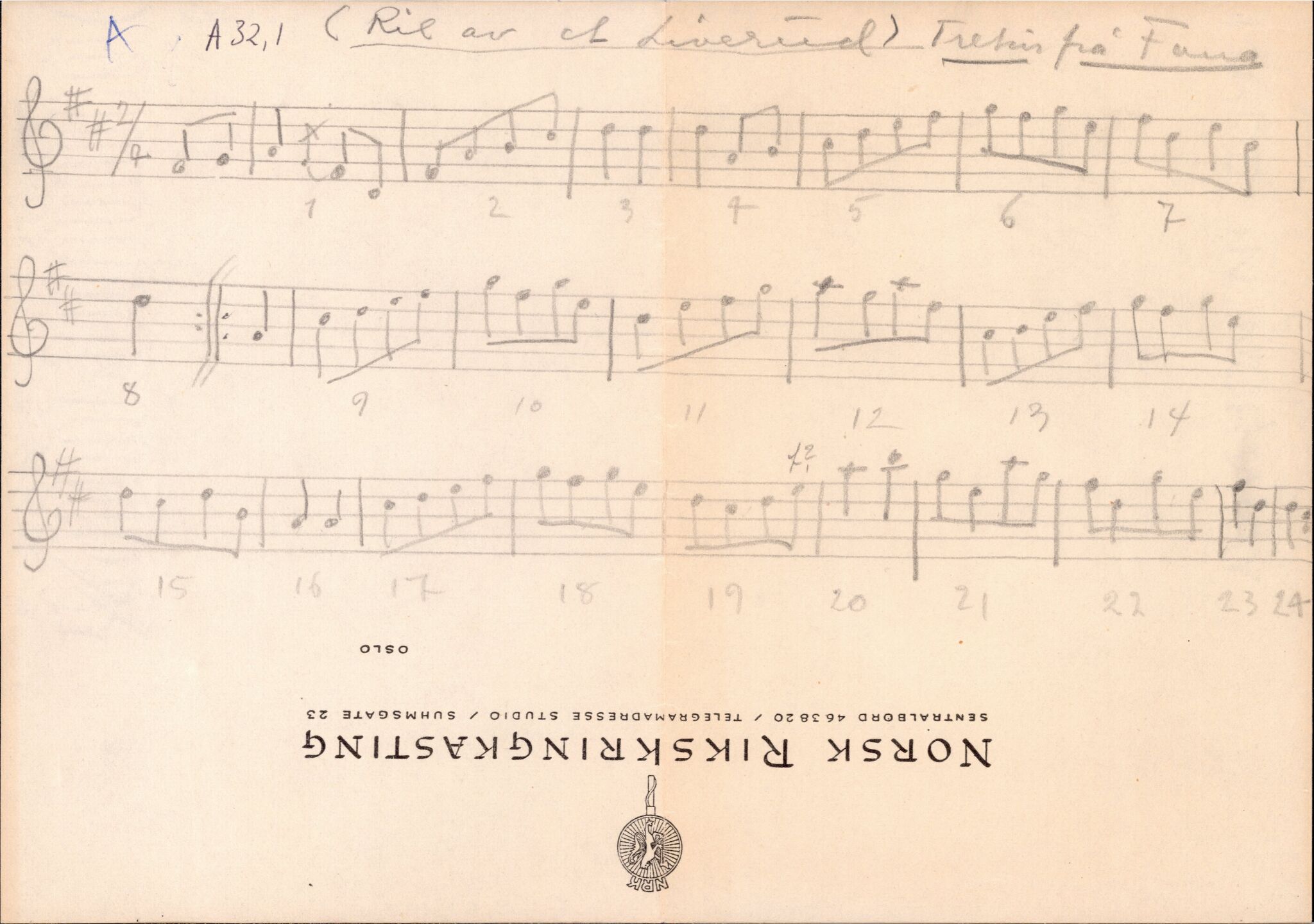 Samling etter Klara Semb, NSFF/KS/A/031: Avskrift av Anders Olsen Liveruds notebok II, 1828