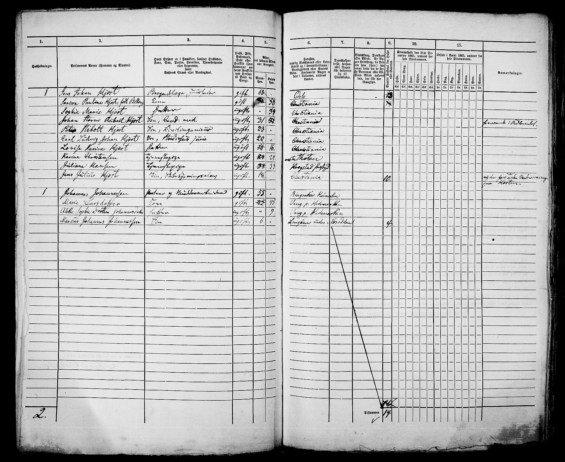 RA, 1865 census for Kristiania, 1865, p. 391