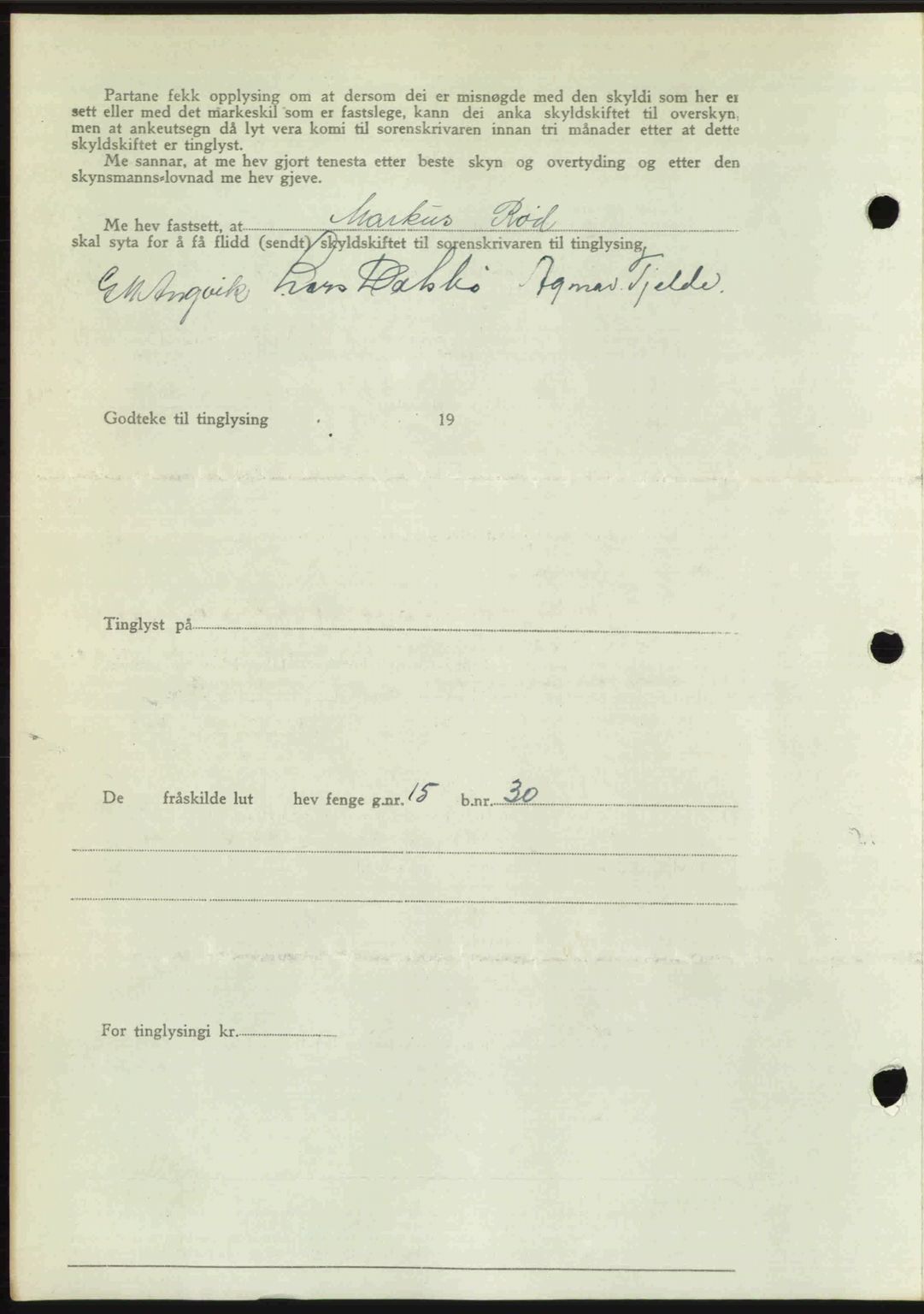 Romsdal sorenskriveri, AV/SAT-A-4149/1/2/2C: Mortgage book no. A22, 1947-1947, Diary no: : 102/1947