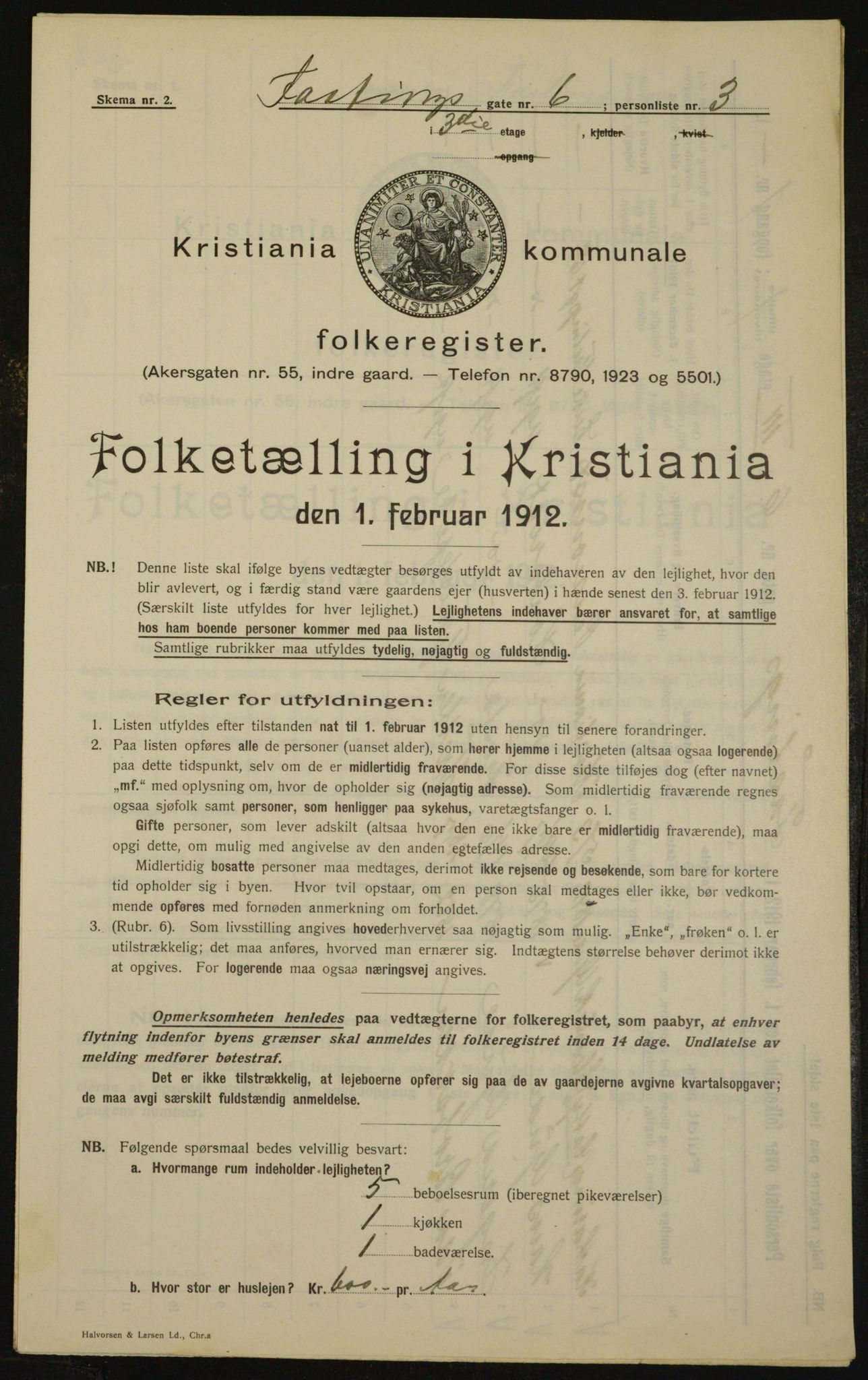 OBA, Municipal Census 1912 for Kristiania, 1912, p. 23642