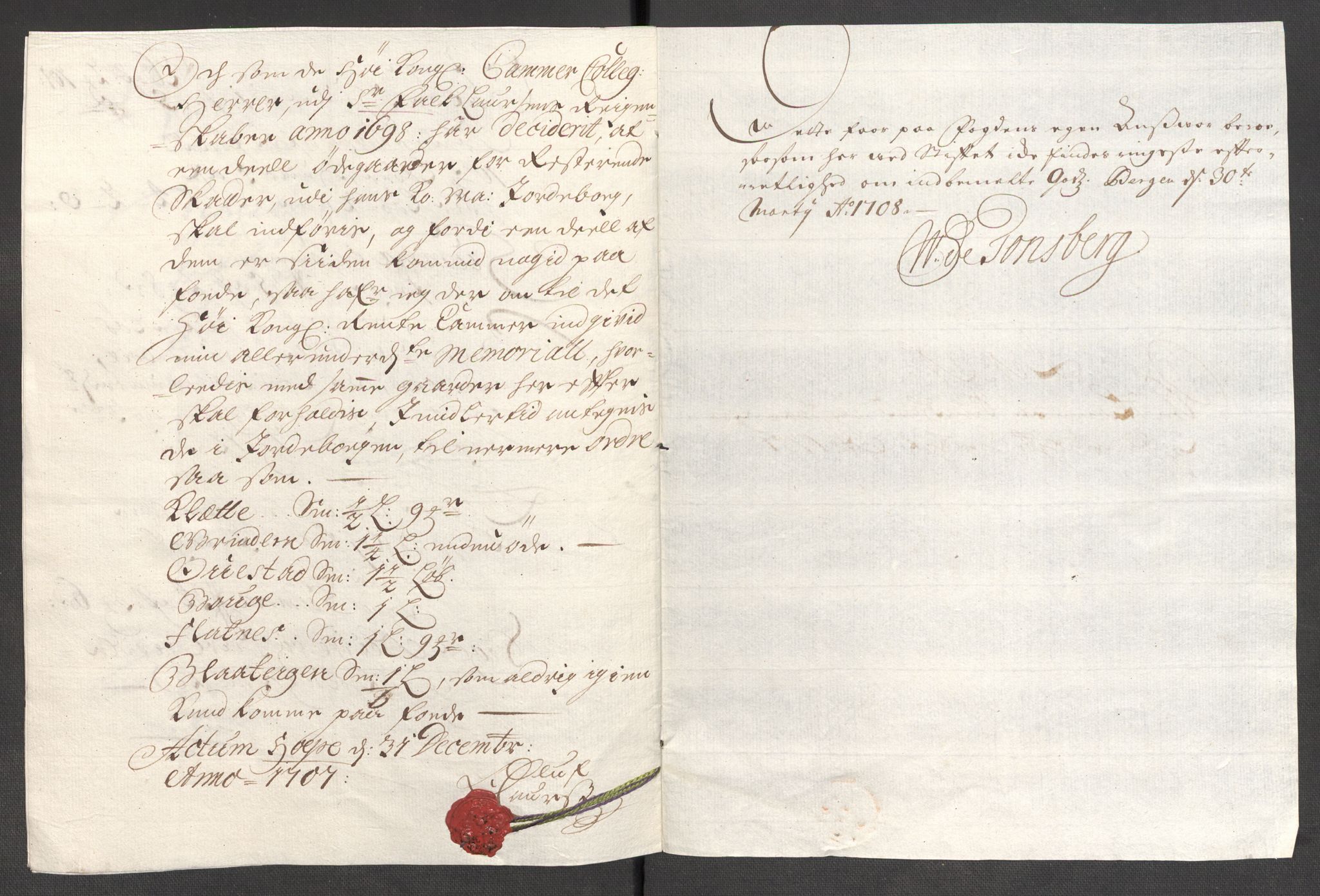 Rentekammeret inntil 1814, Reviderte regnskaper, Fogderegnskap, RA/EA-4092/R48/L2984: Fogderegnskap Sunnhordland og Hardanger, 1706-1707, p. 308