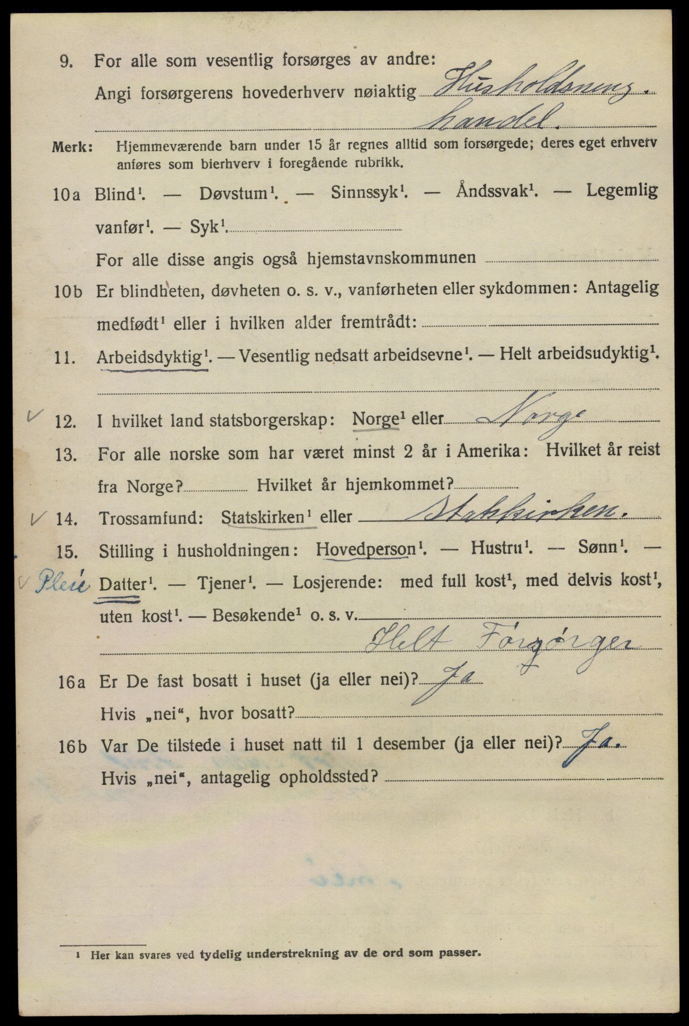 SAO, 1920 census for Kristiania, 1920, p. 171800