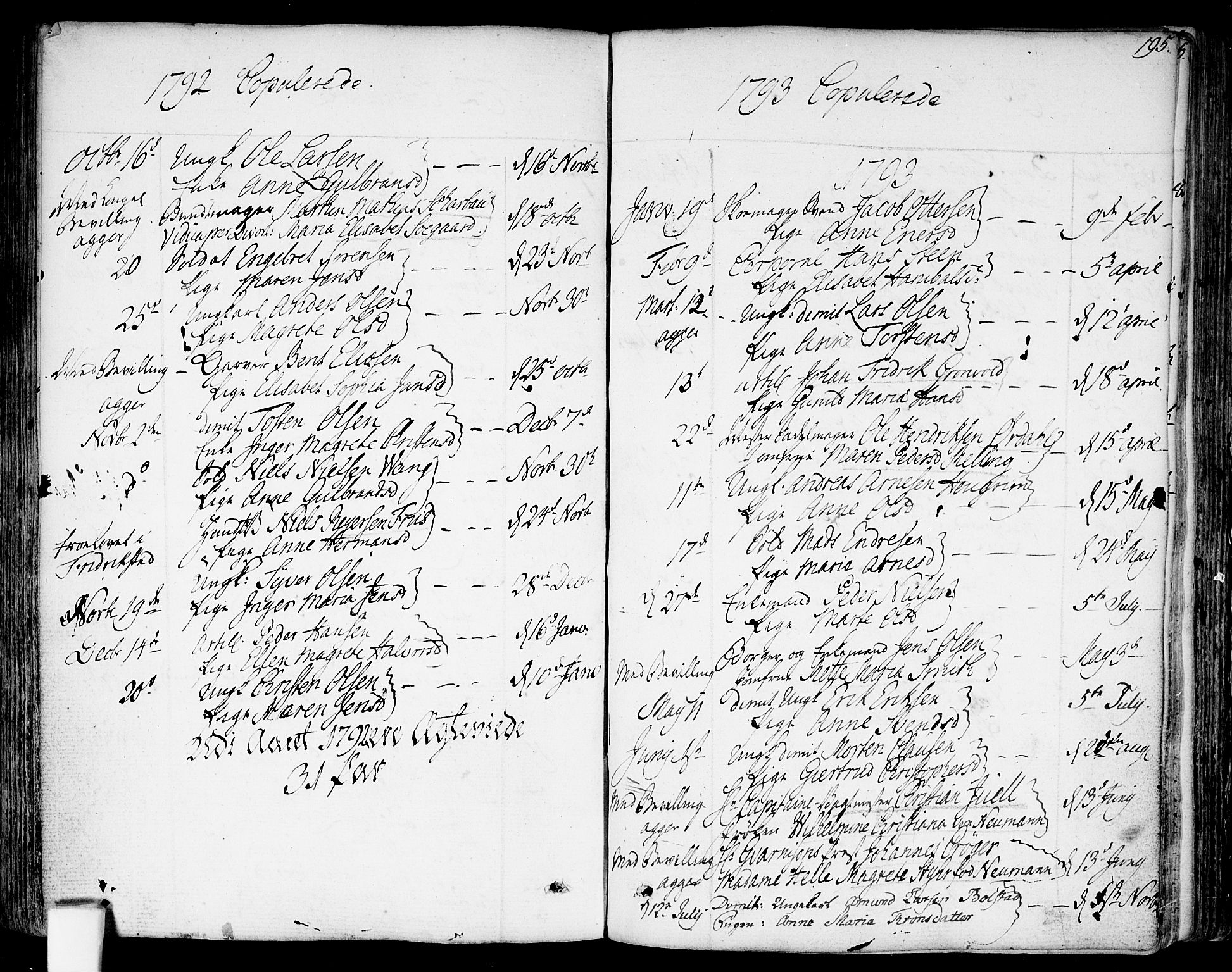 Garnisonsmenigheten Kirkebøker, SAO/A-10846/F/Fa/L0003: Parish register (official) no. 3, 1777-1809, p. 195