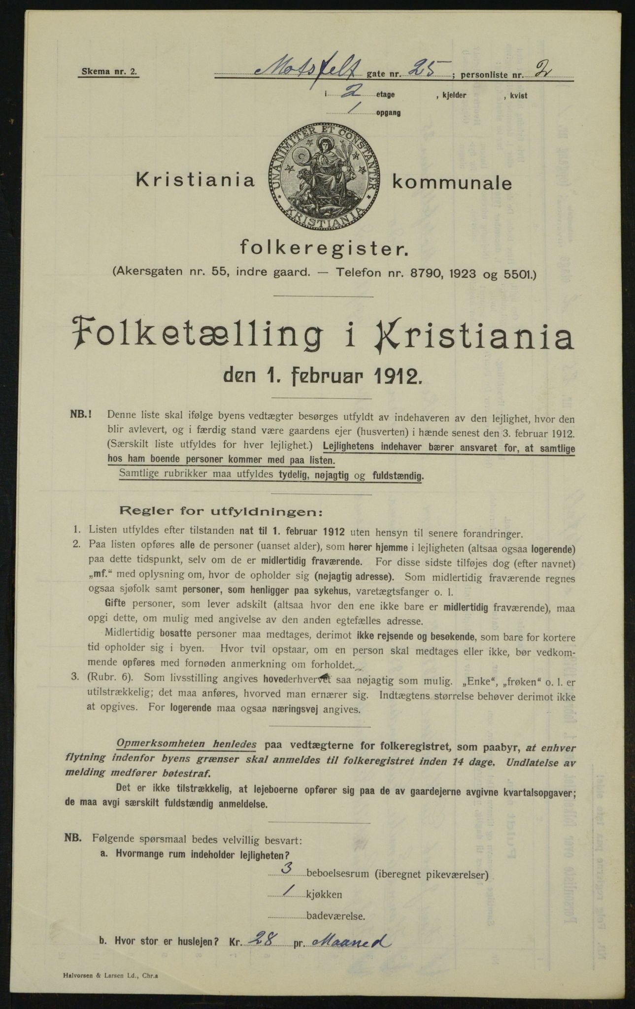 OBA, Municipal Census 1912 for Kristiania, 1912, p. 66883