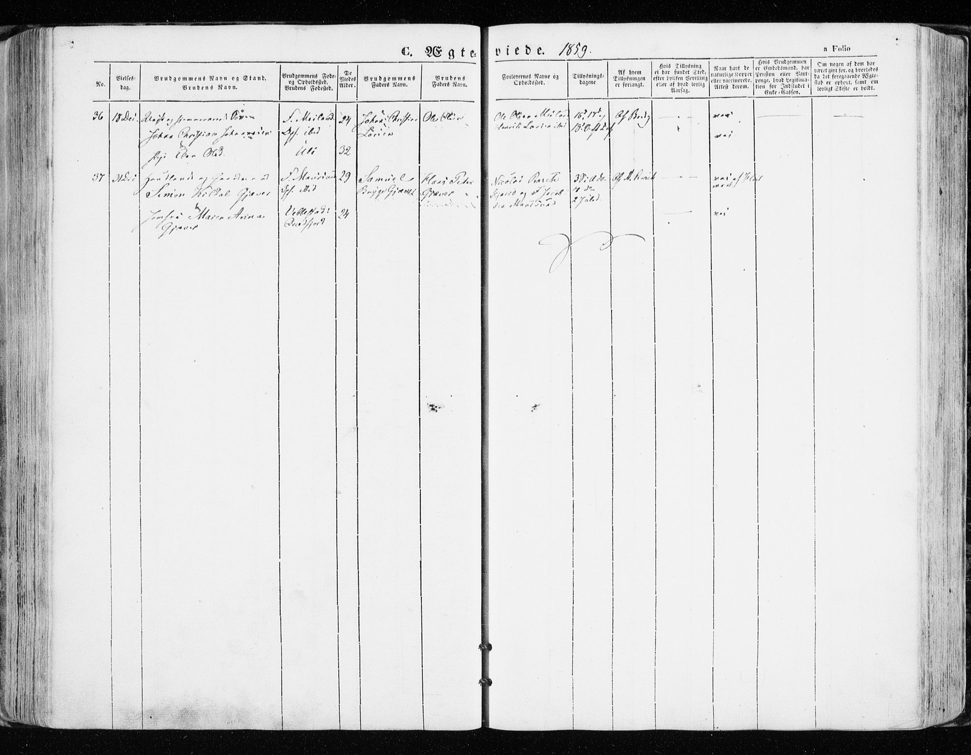 Skjervøy sokneprestkontor, SATØ/S-1300/H/Ha/Haa/L0006kirke: Parish register (official) no. 6, 1848-1859